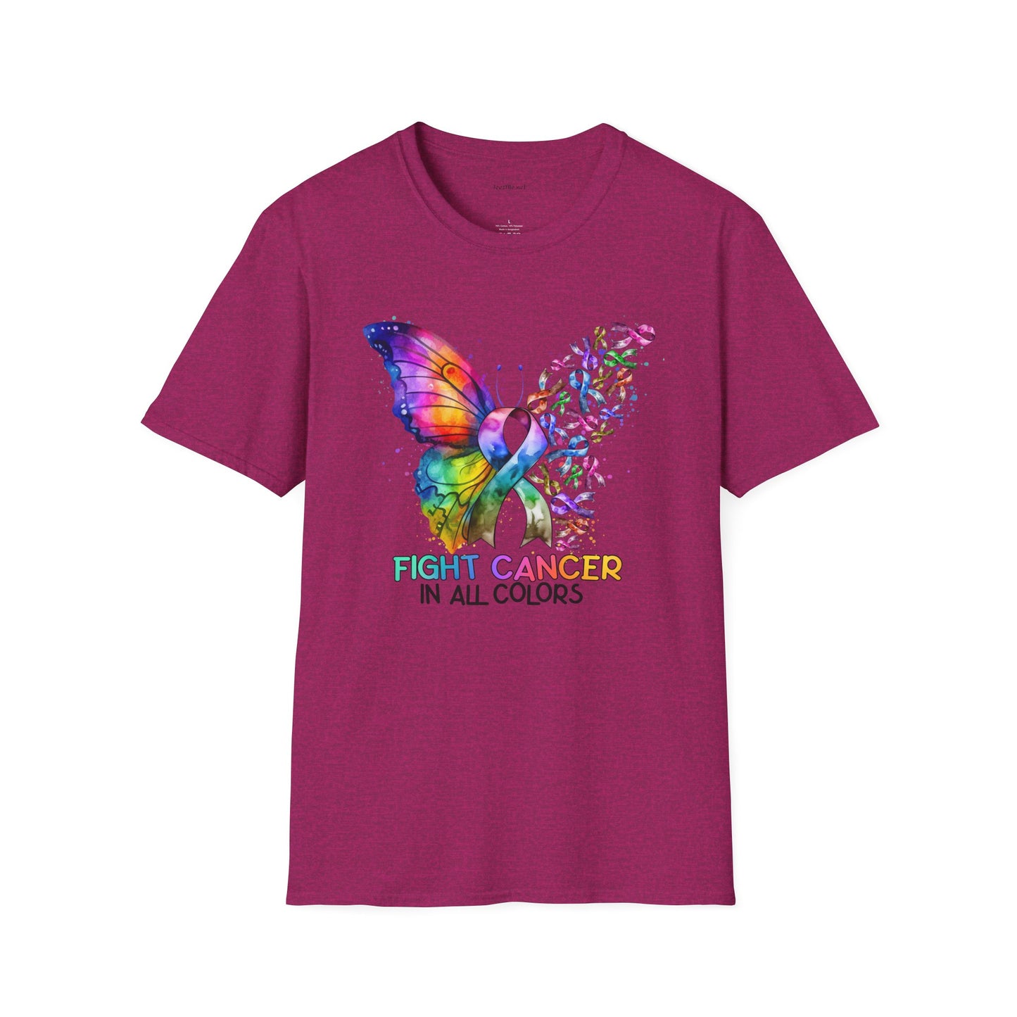 Fight Cancer - Unisex Softstyle T-Shirt 100% Cotton Graphic