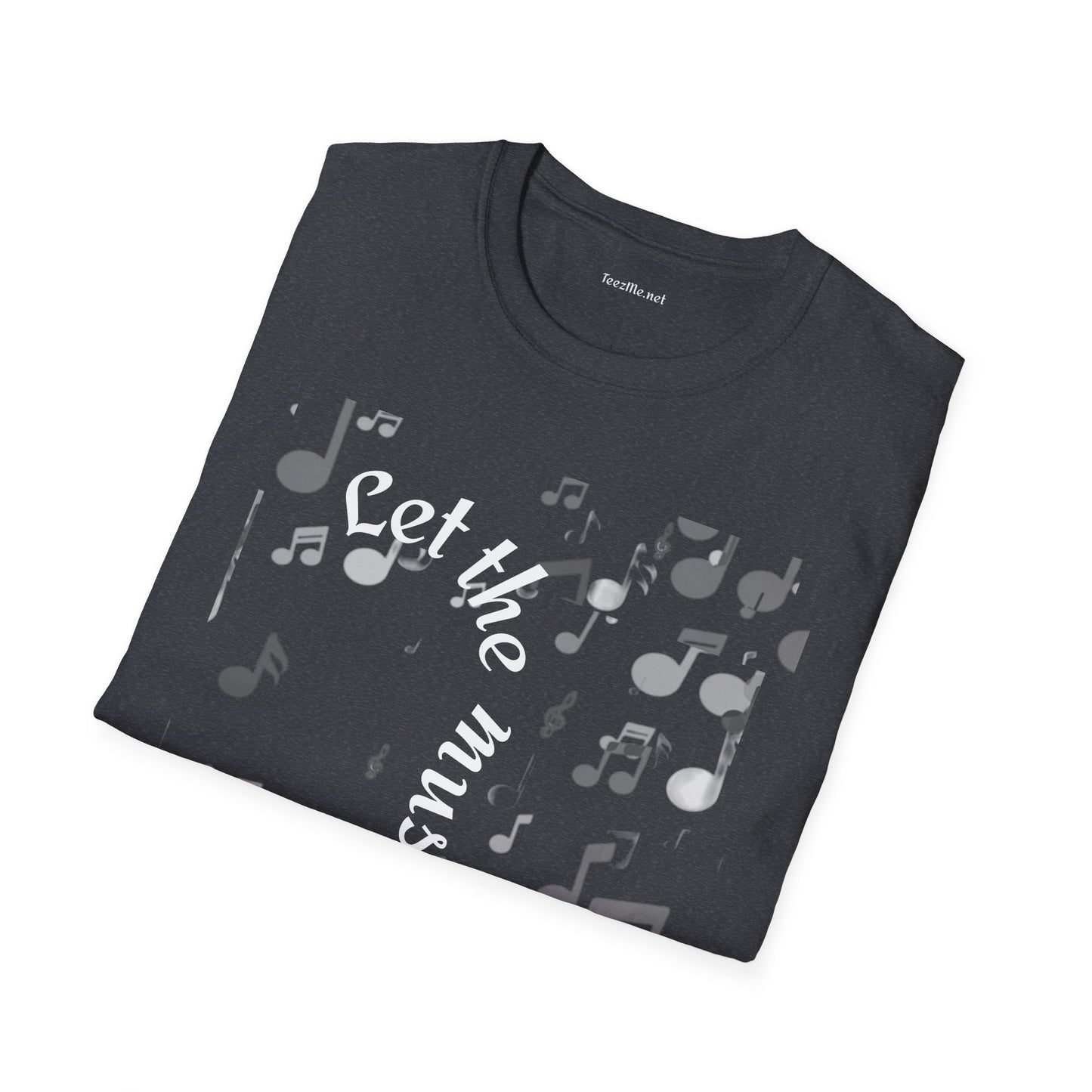 Let the music play - Unisex Sofy-Style Cotton Tee 100% Cotton