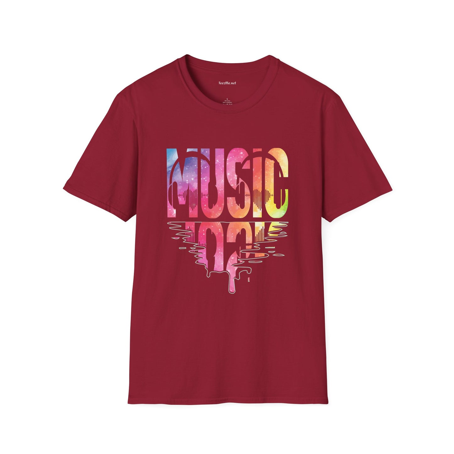 Music with Pinktones Unisex Softstyle T-Shirt 100% Cotton Graphic