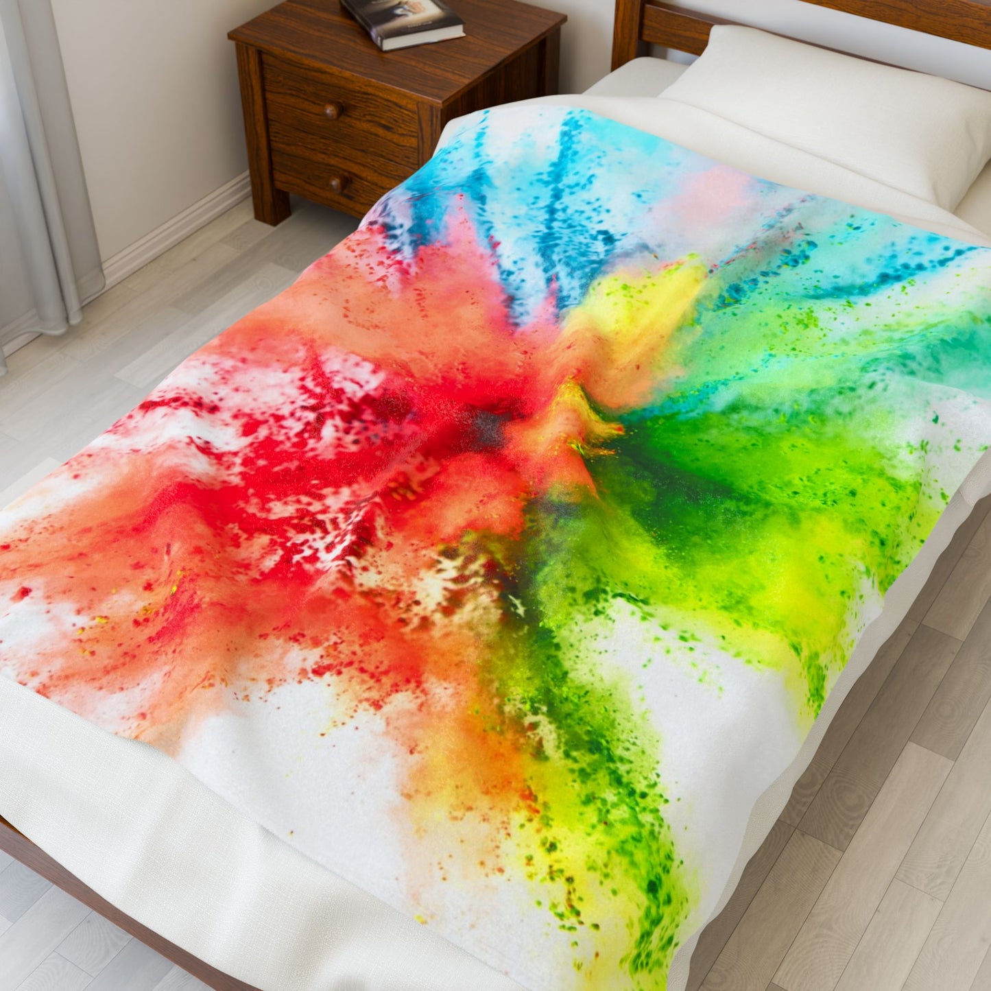 Watercolor - Velveteen Plush Blanket