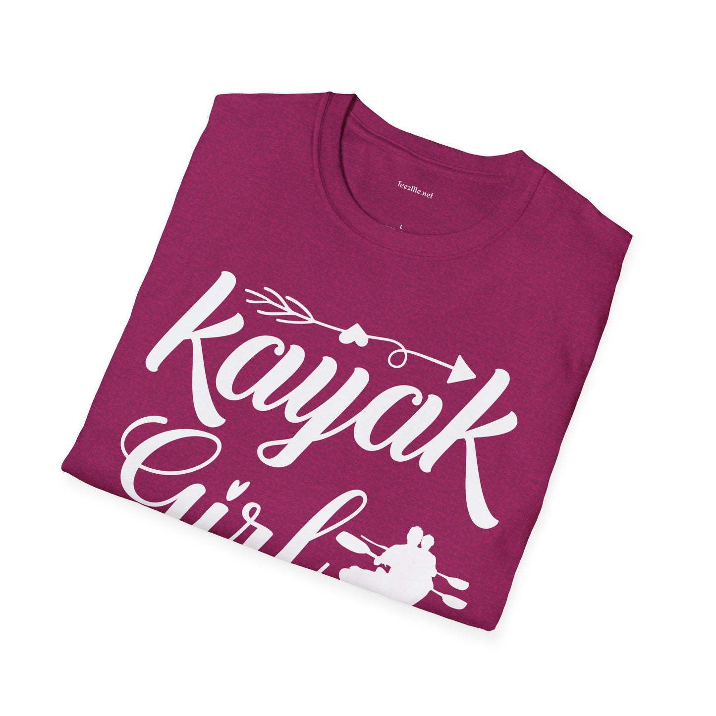 Kayak Girl - Unisex Softstyle T-Shirt 100% Cotton Graphic