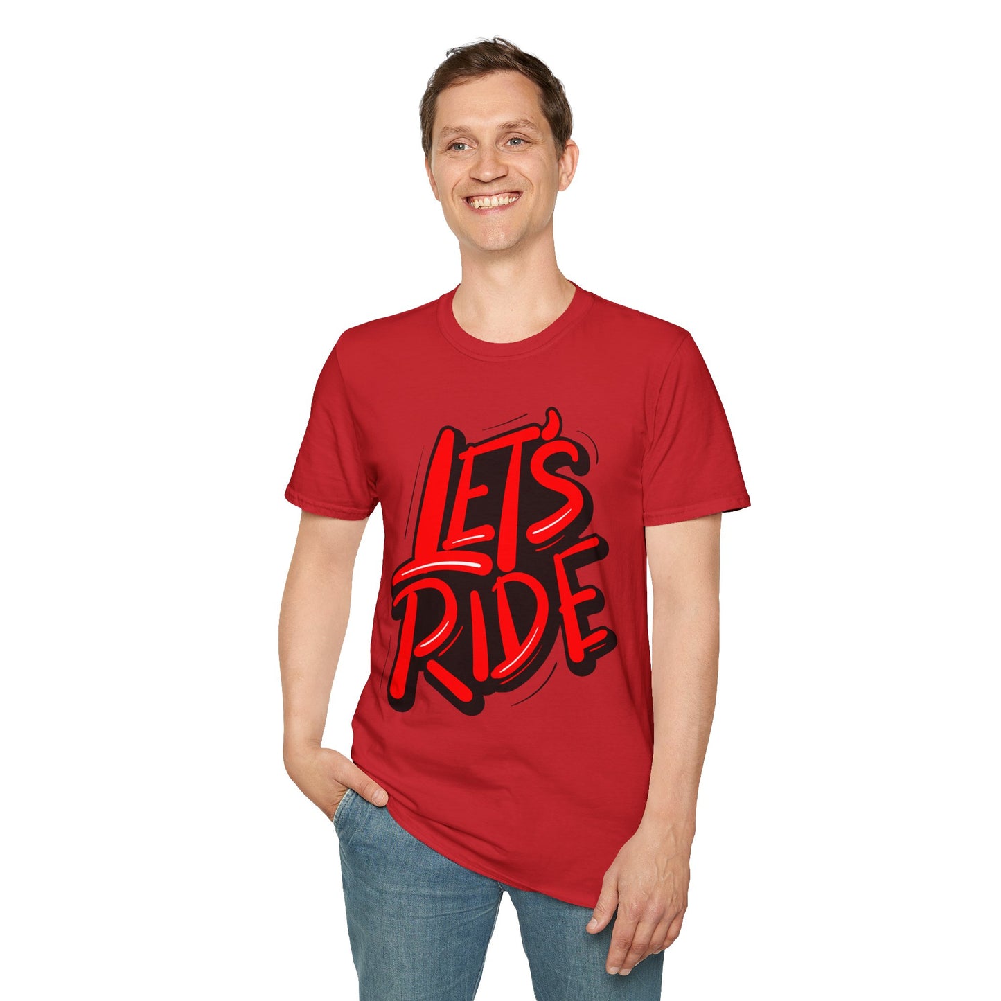 Let's Ride - Unisex Softstyle T-Shirt 100% Cotton Graphic