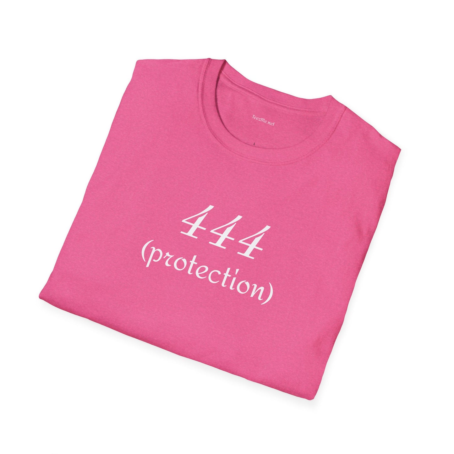 444 (protection) - Unisex Softstyle T-Shirt 100% Cotton Graphic #angel numbers
