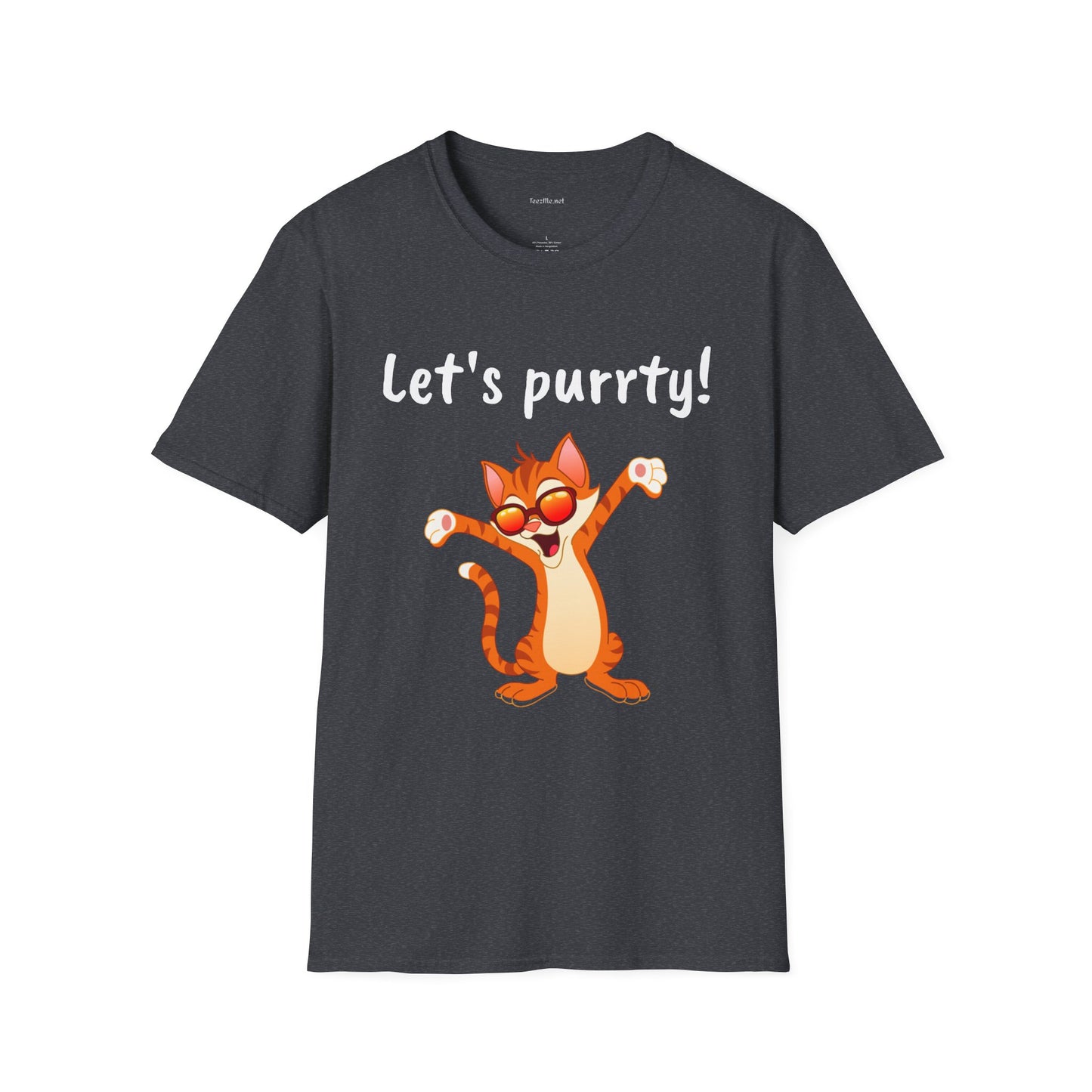Let's purrty! - Unisex Softstyle T-Shirt 100% Cotton Graphic
