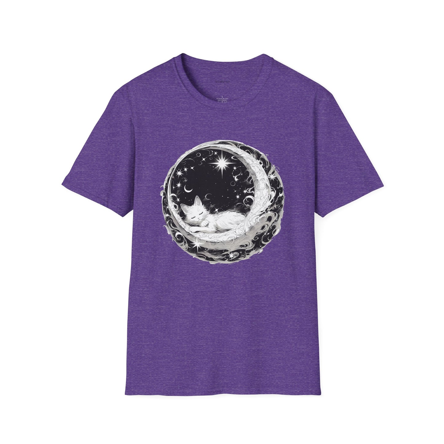 Moon Cat - Unisex Softstyle T-Shirt 100% Cotton Graphic