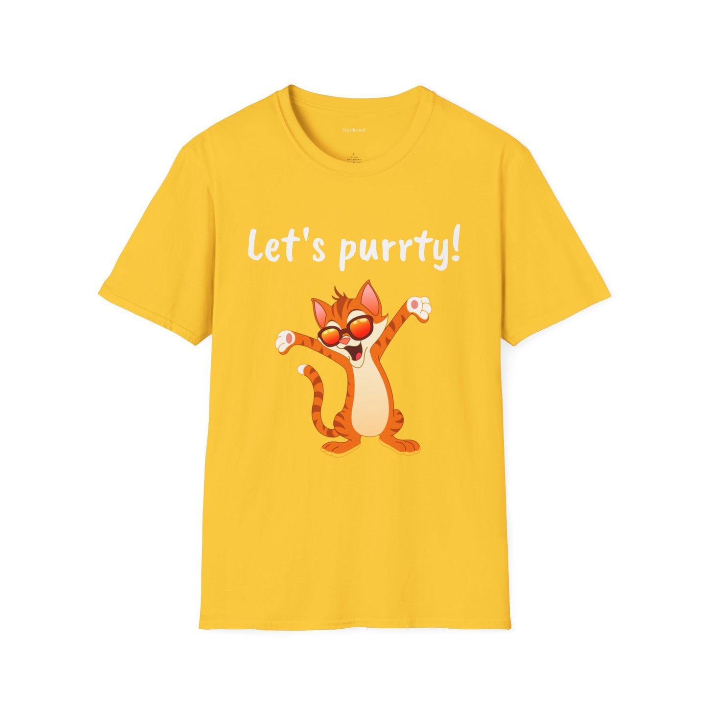 Let's purrty! - Unisex Softstyle T-Shirt 100% Cotton Graphic
