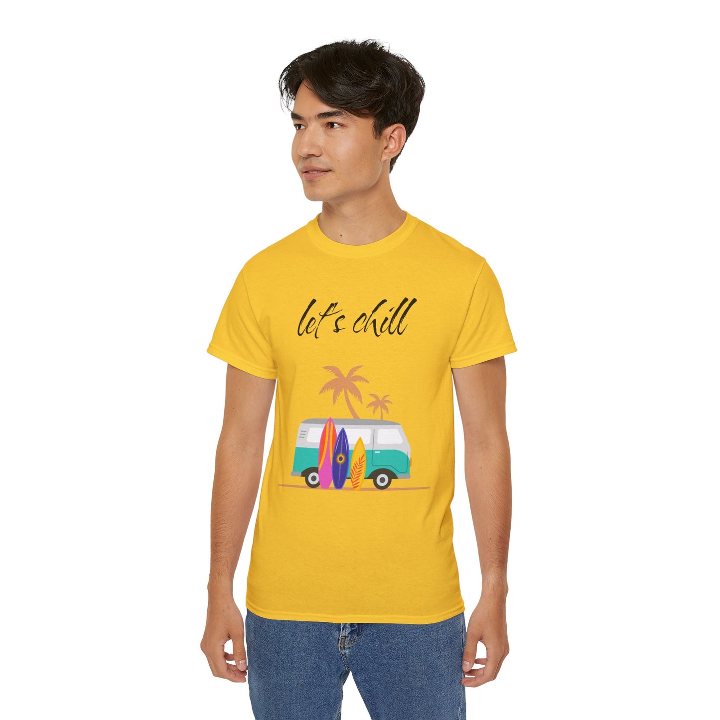Let's chill - Unisex Ultra Cotton Tee 100% Cotton Graphic