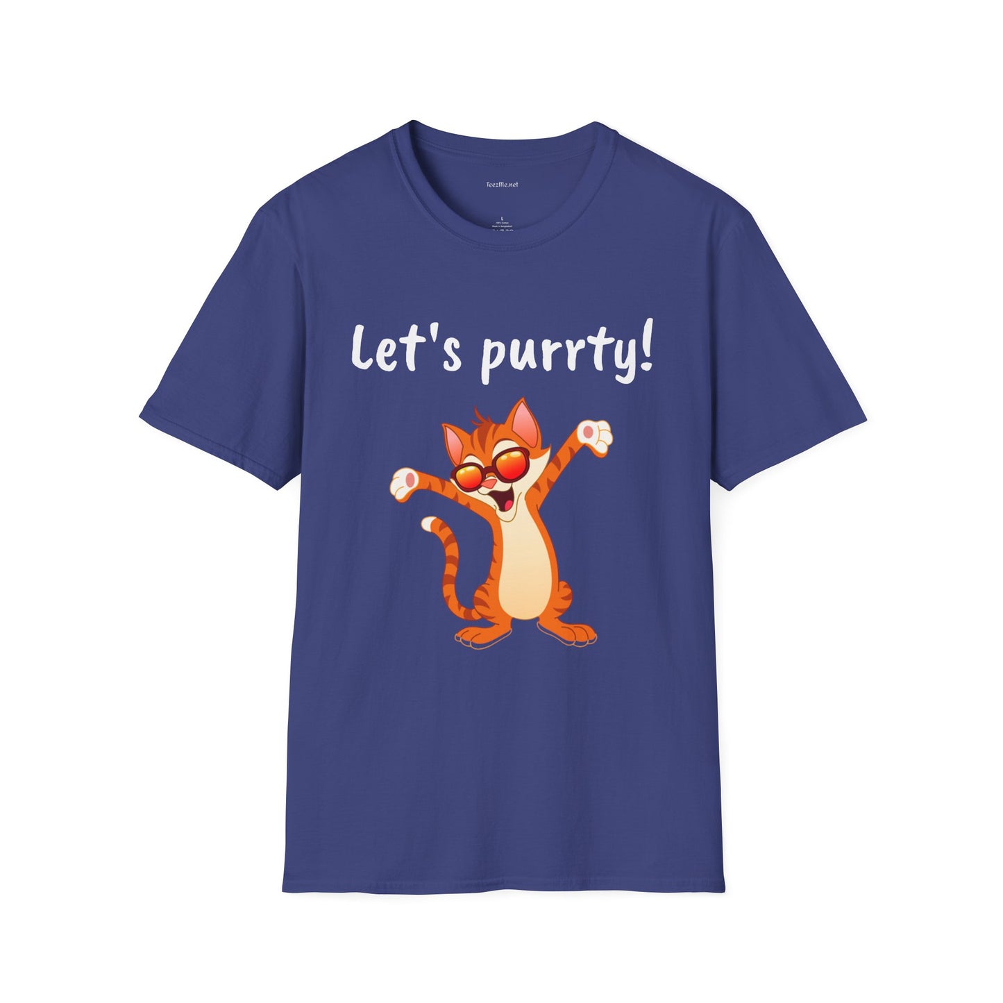Let's purrty! - Unisex Softstyle T-Shirt 100% Cotton Graphic