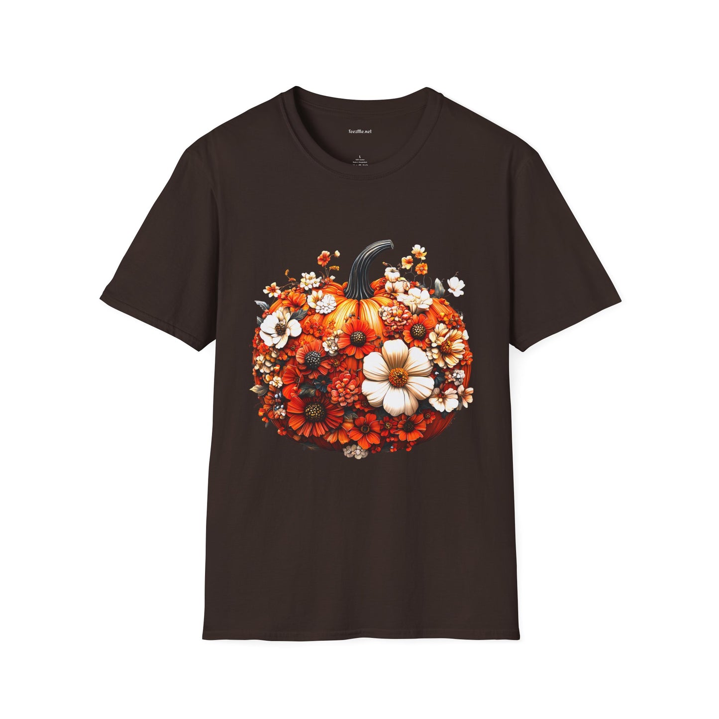 BOHO Floral Pumpkin - Unisex Softstyle T-Shirt 100% Cotton Graphic