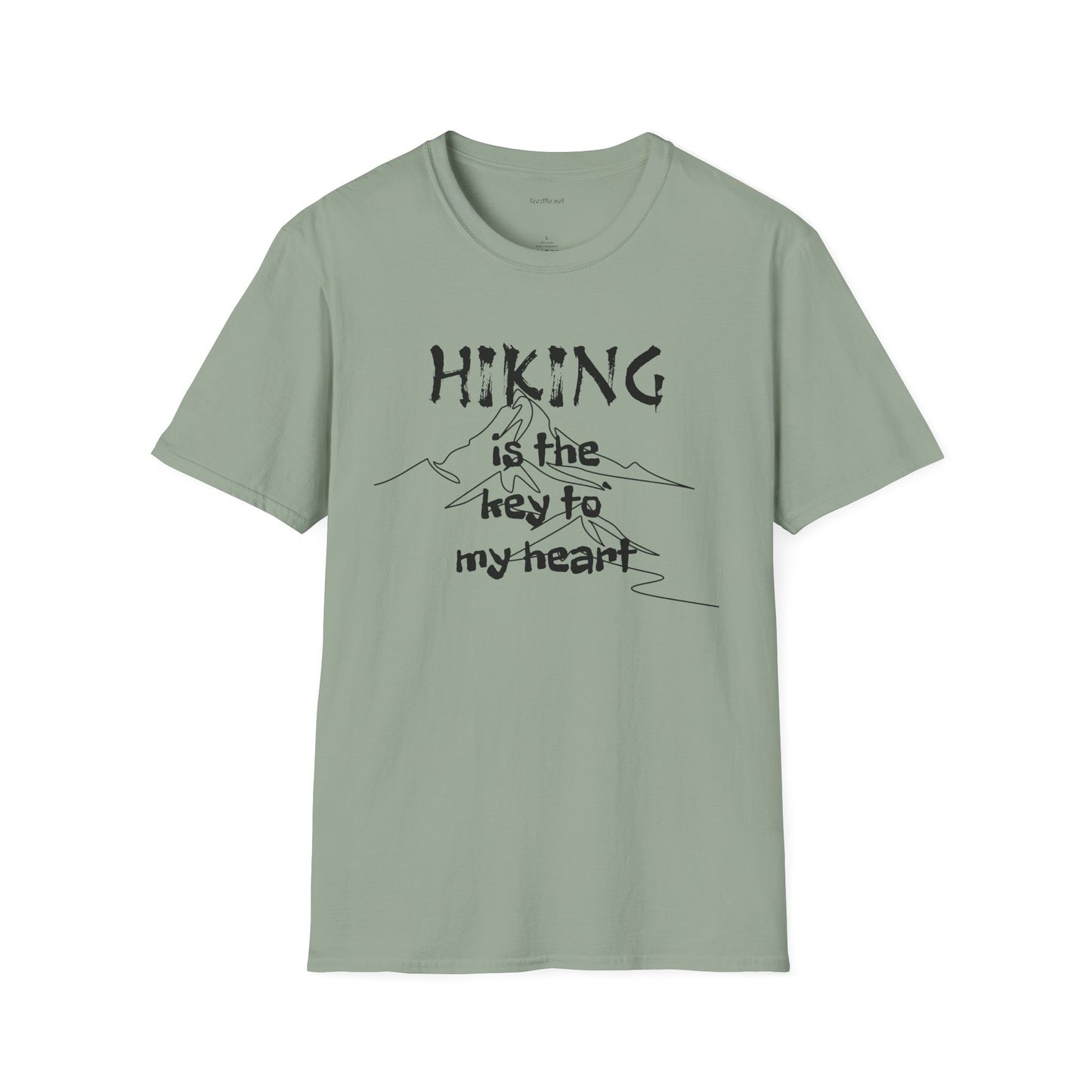 Hiking is the key to my heart - Unisex Softstyle T-Shirt 100% Cotton Graphic