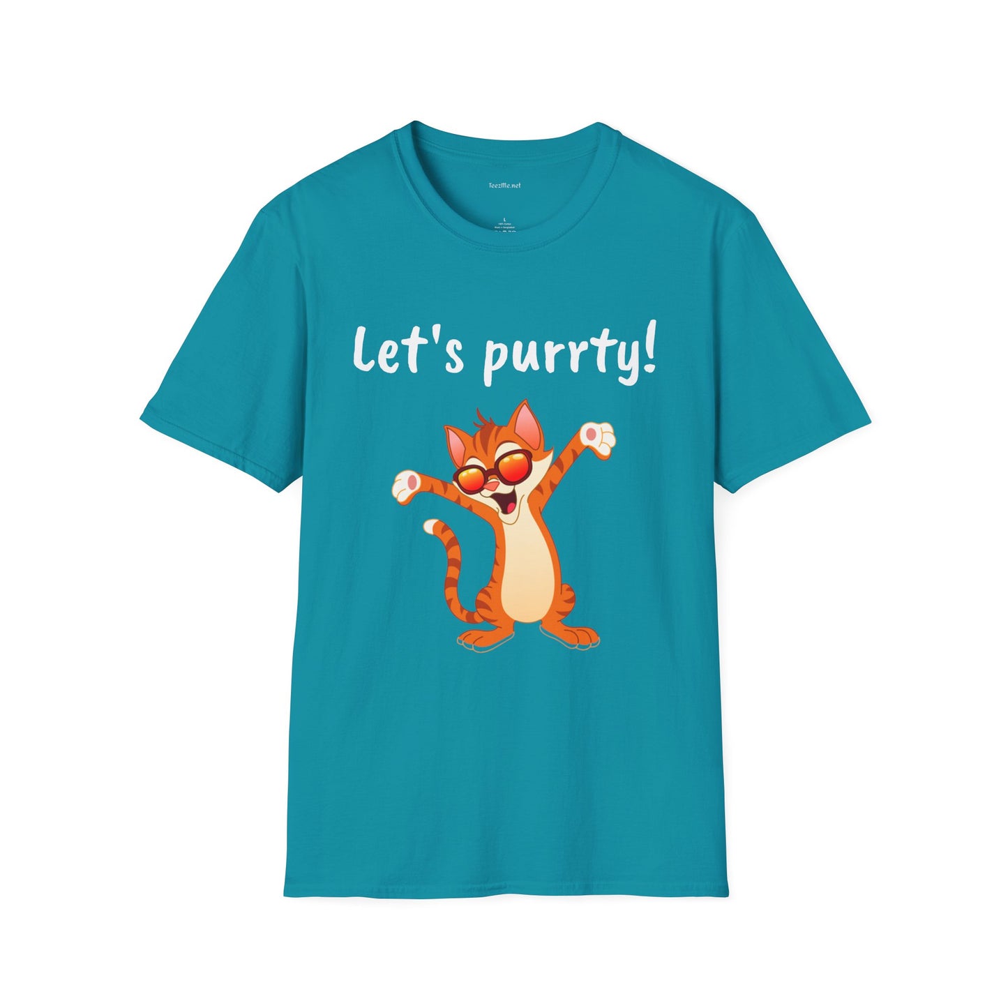 Let's purrty! - Unisex Softstyle T-Shirt 100% Cotton Graphic