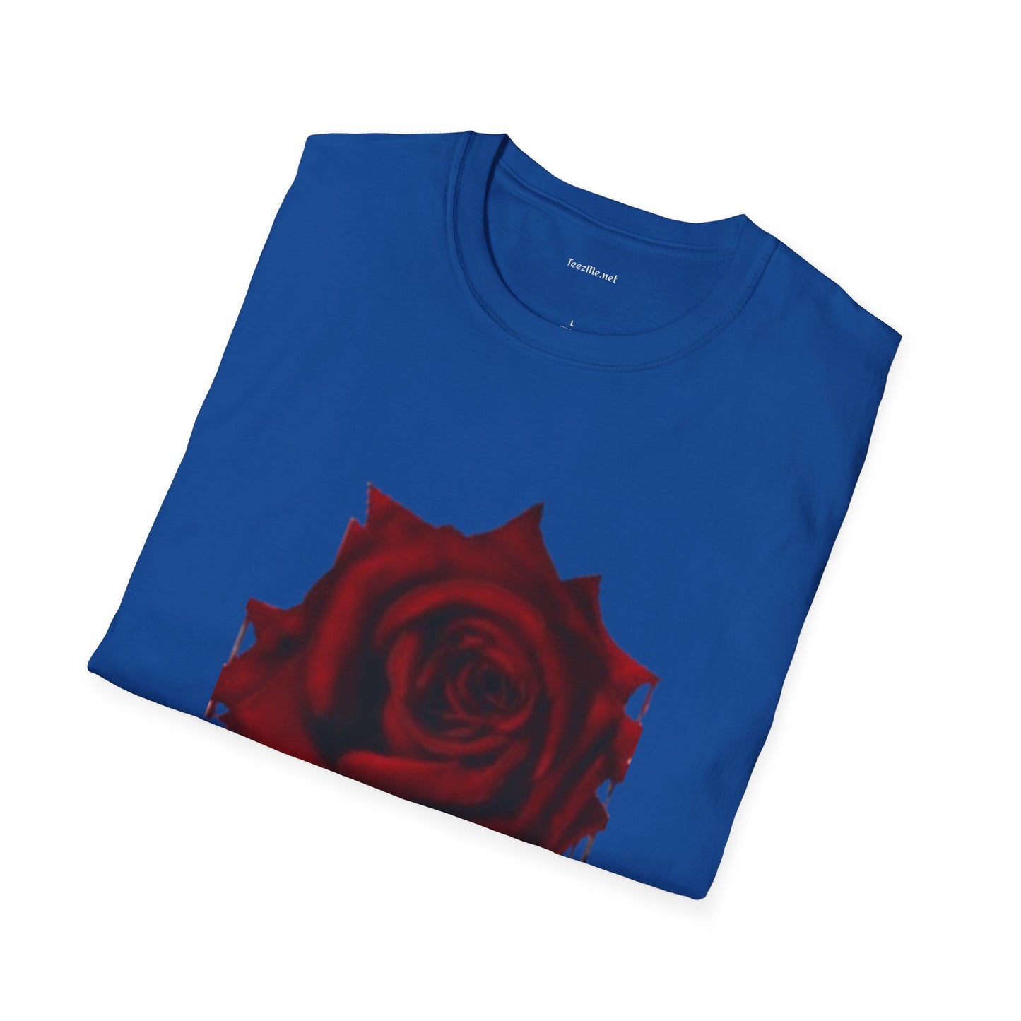Bleeding Rose Illustration - Unisex Softstyle T-Shirt 100% Cotton Graphic