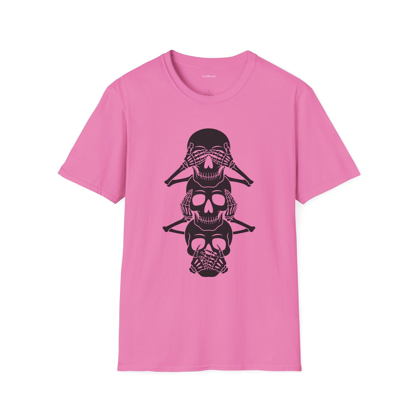 See Hear Speak No Evil Unisex Softstyle T-Shirt 100% Cotton Graphic