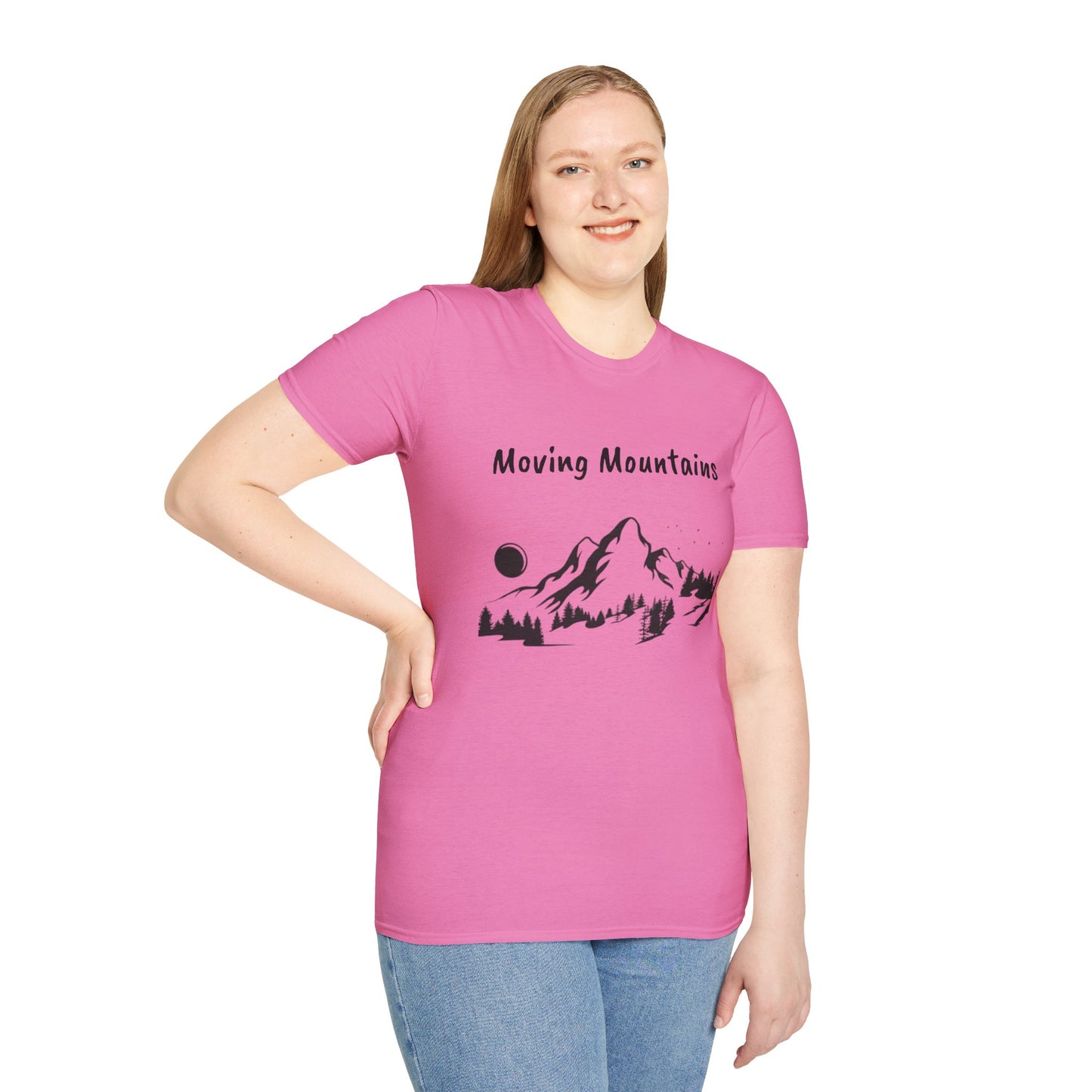 Moving Mountains - Unisex Softstyle T-Shirt 100% Cotton Graphic