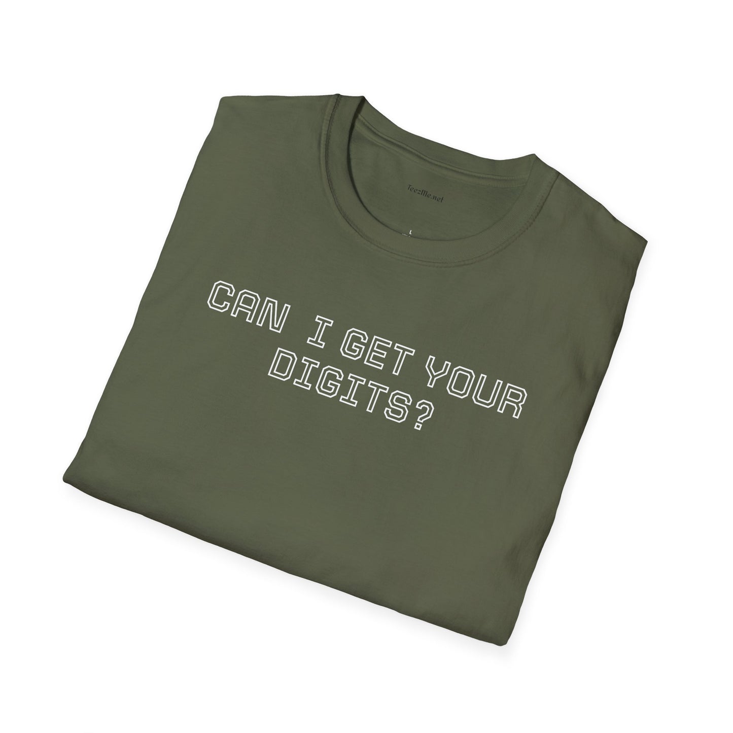 Can I get your digits? - Unisex Softstyle T-Shirt 100% Cotton Graphic