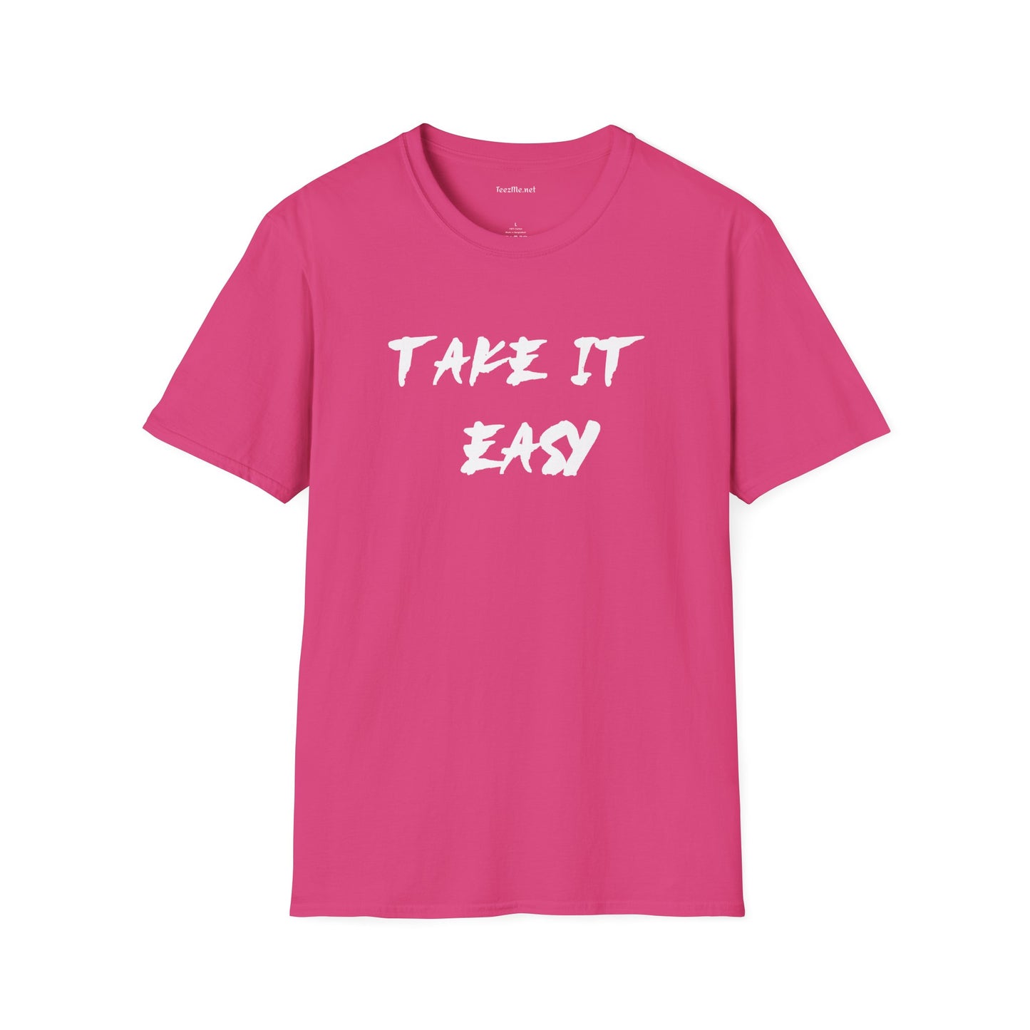 Take It Easy (white) Unisex Softstyle T-Shirt 100% Cotton