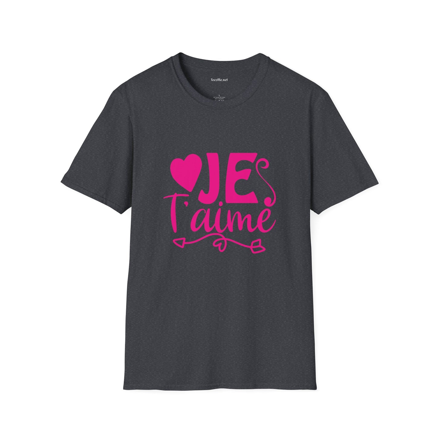 Je T’aime Unisex Softstyle T-Shirt 100% Cotton Graphic