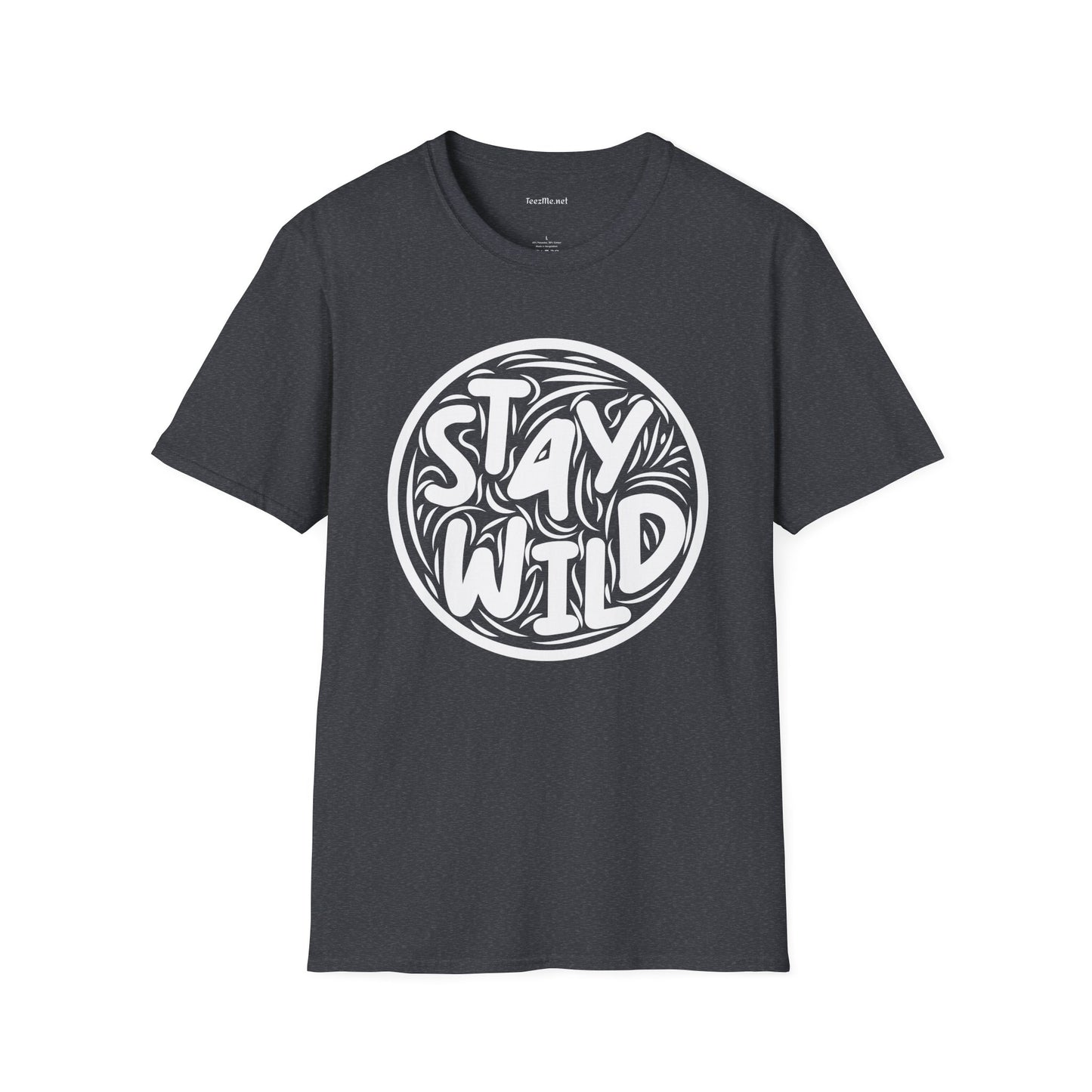 Stay Wild Retro Unisex Softstyle T-Shirt 100% Cotton