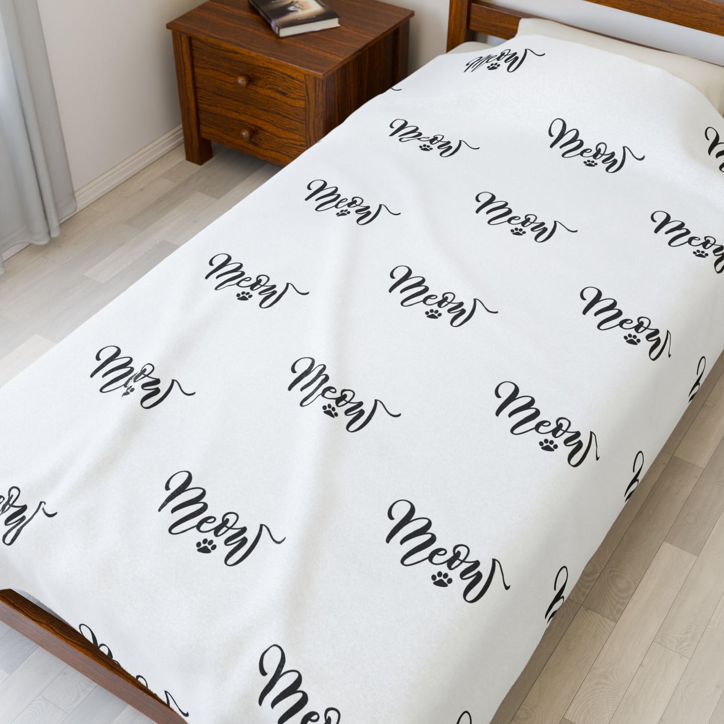 Meow - Velveteen Plush Blanket