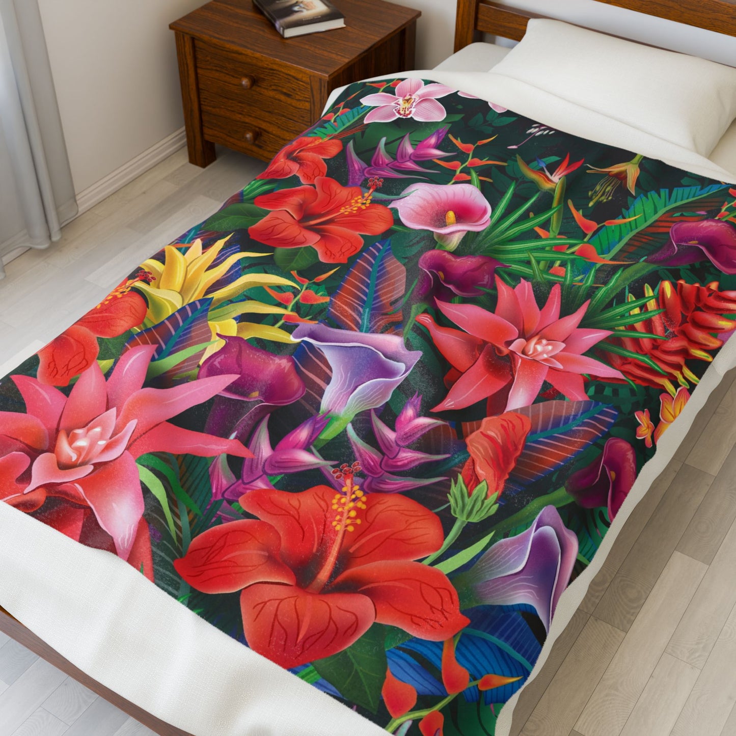 Tropical Dreams Velveteen Plush Blanket