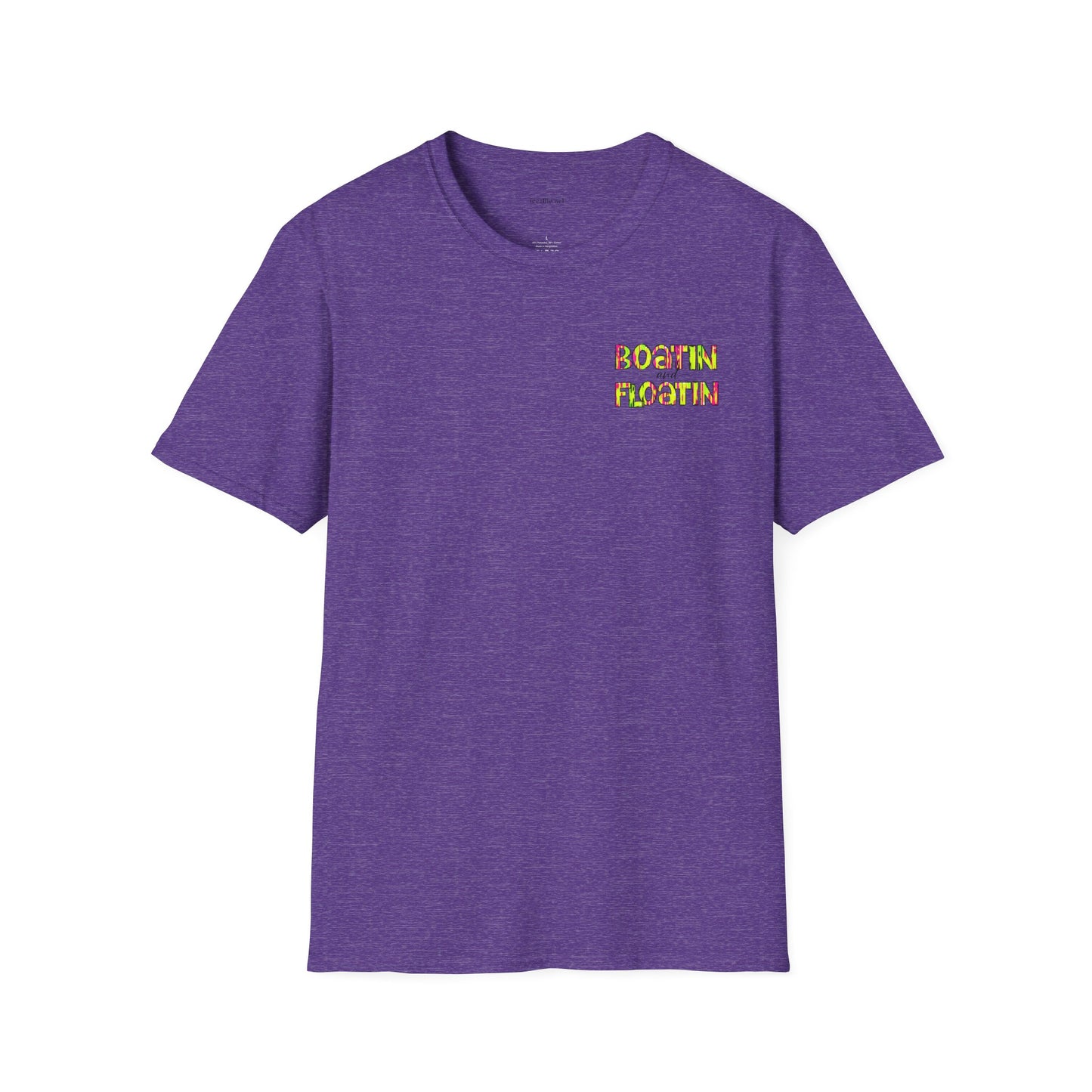 Boatin and Floatin (pocket size) - Unisex Softstyle T-Shirt 100% Cotton Graphic