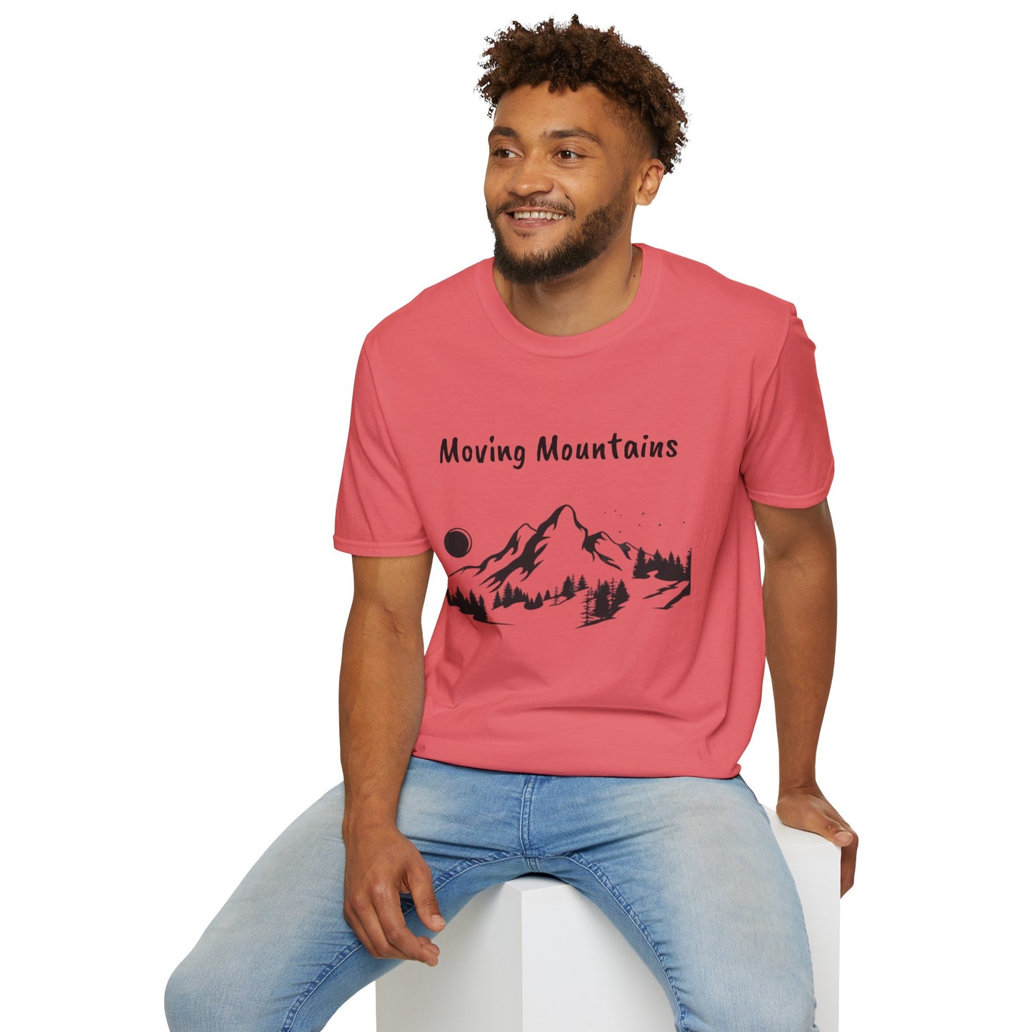 Moving Mountains - Unisex Softstyle T-Shirt 100% Cotton Graphic
