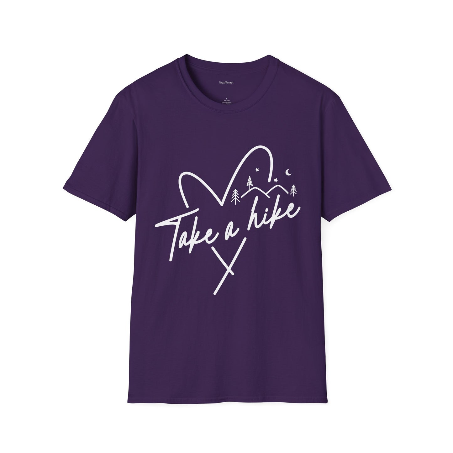 Take a Hike (white) - Unisex Softstyle T-Shirt 100% Cotton Graphic