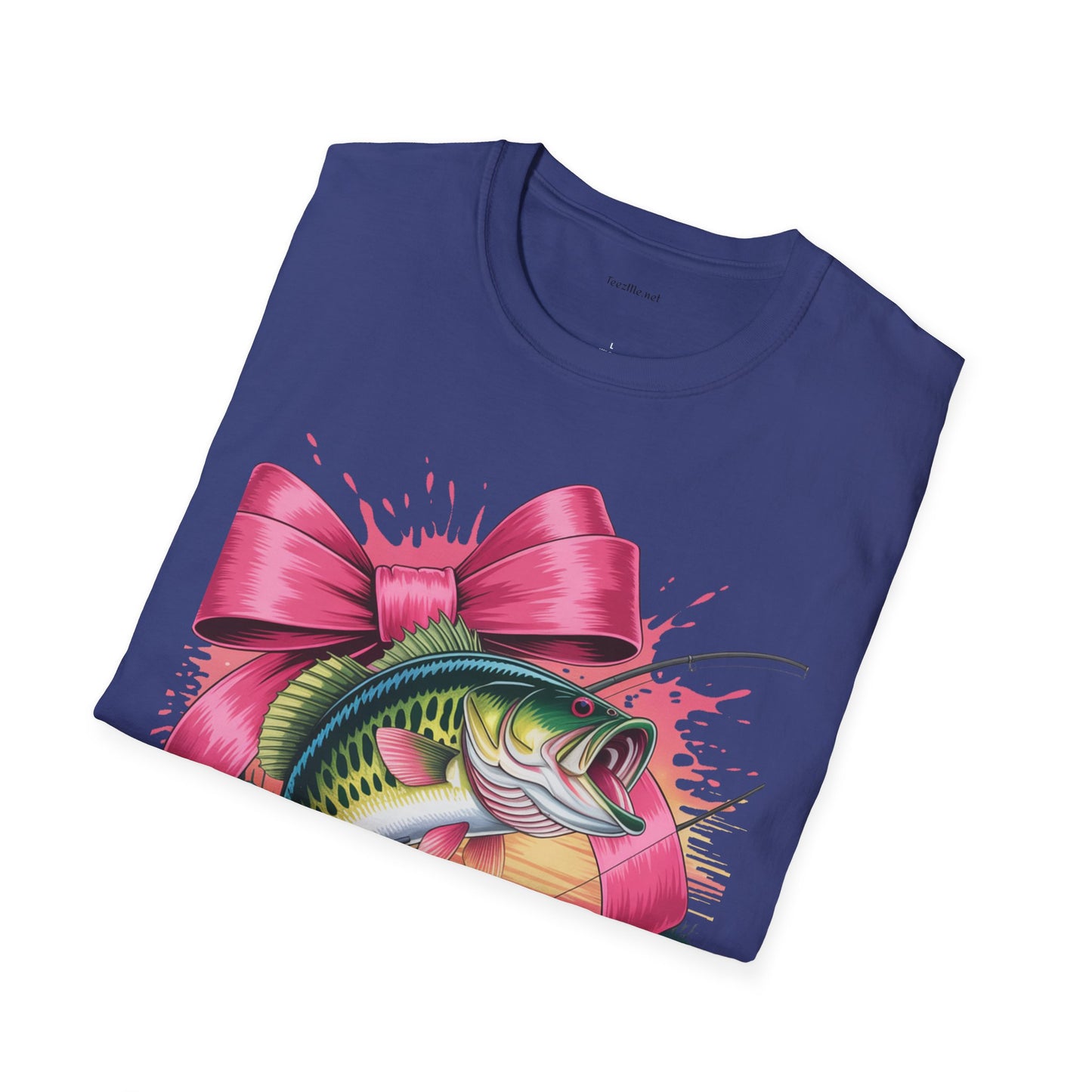 Fishing Girl - Unisex Softstyle T-Shirt 100% Cotton Graphic