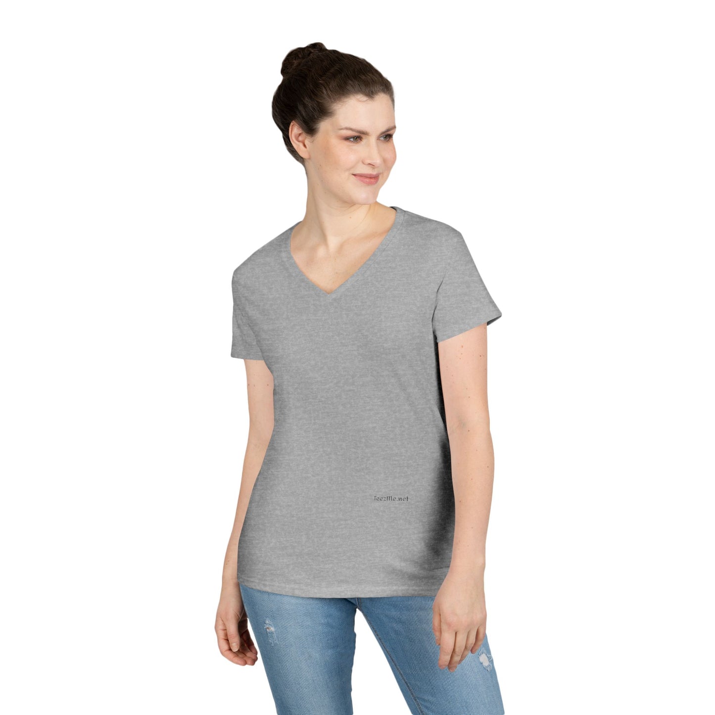 Angel Wings (back) - Ladies' V-Neck T-Shirt 100% cotton