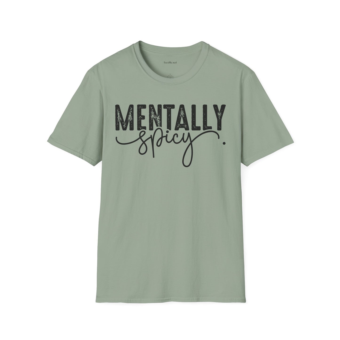 Mentally Spicy (black) Unisex Softstyle T-Shirt 100% Cotton Graphic