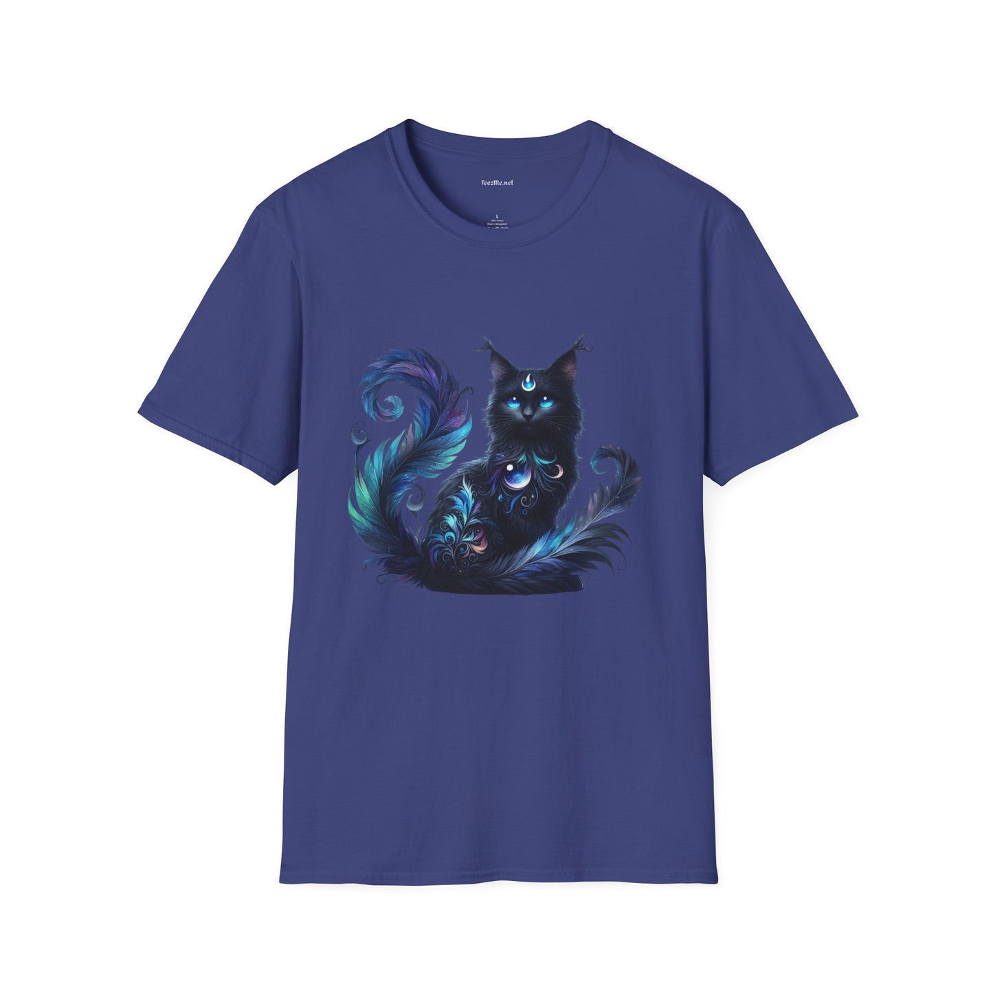 Black Spiritual Cat - Shirt 100% Cotton Graphic