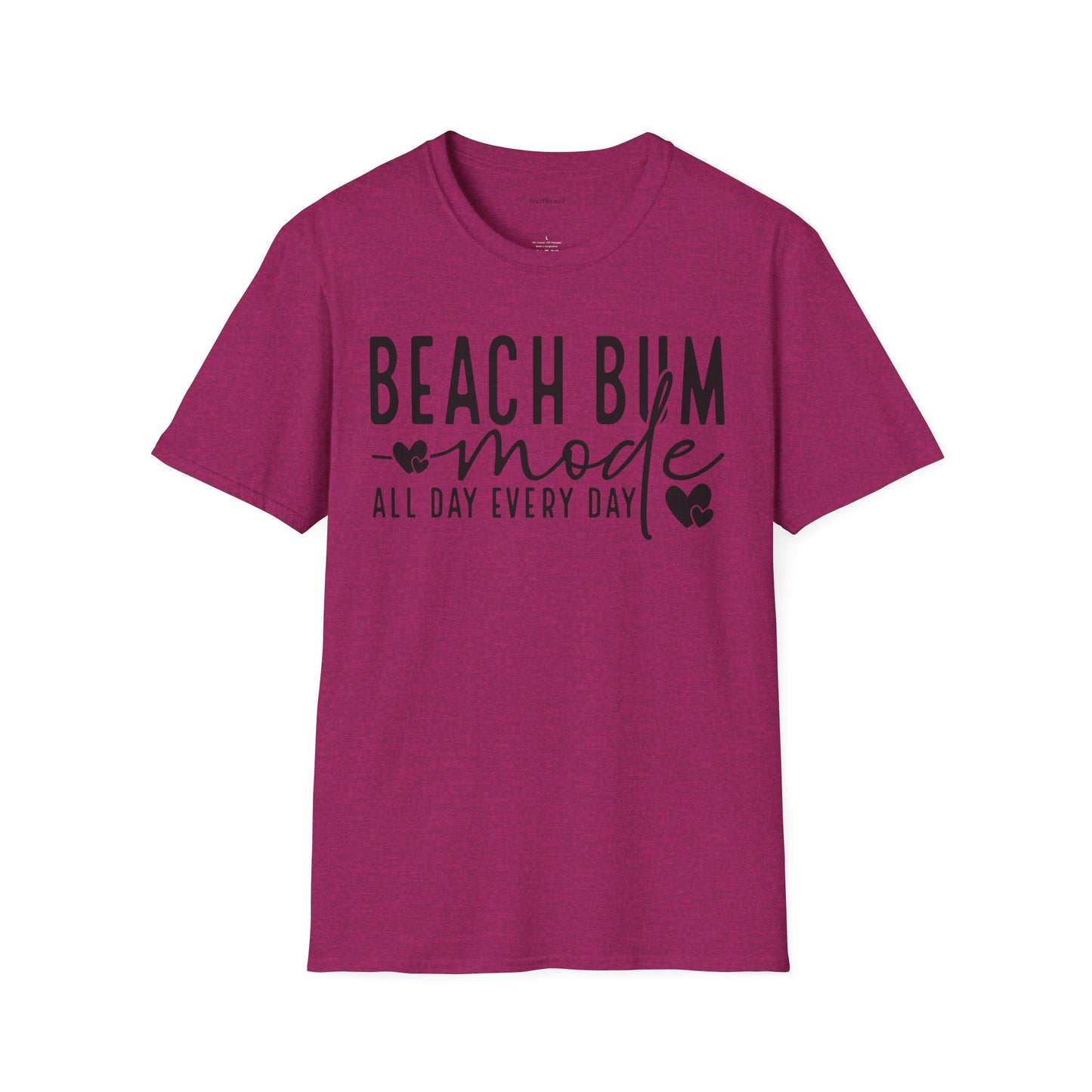 Beach Bum - Unisex Softstyle T-Shirt 100% Cotton Graphic