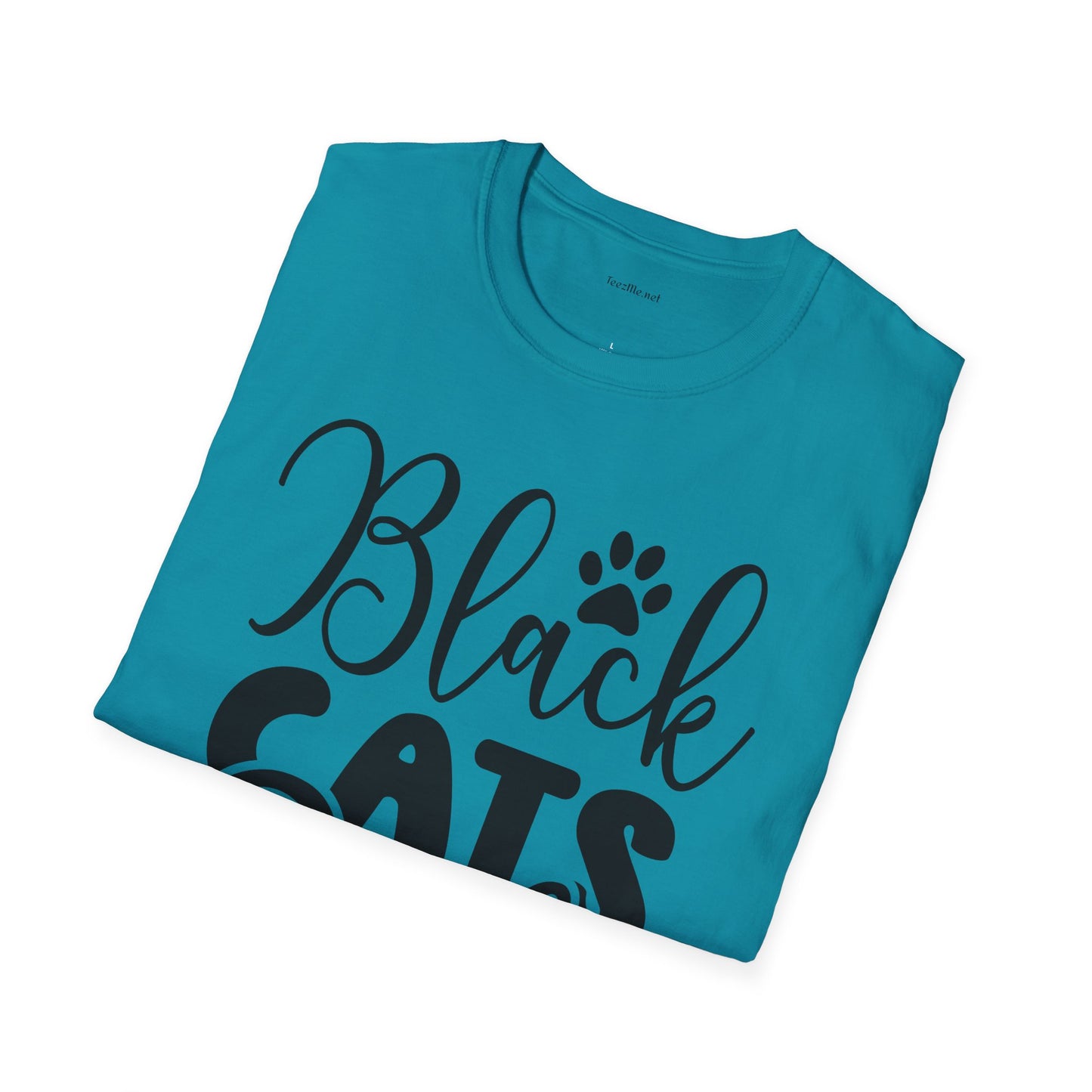 Black Cats Only - Unisex Softstyle T-Shirt 100% Cotton Graphic