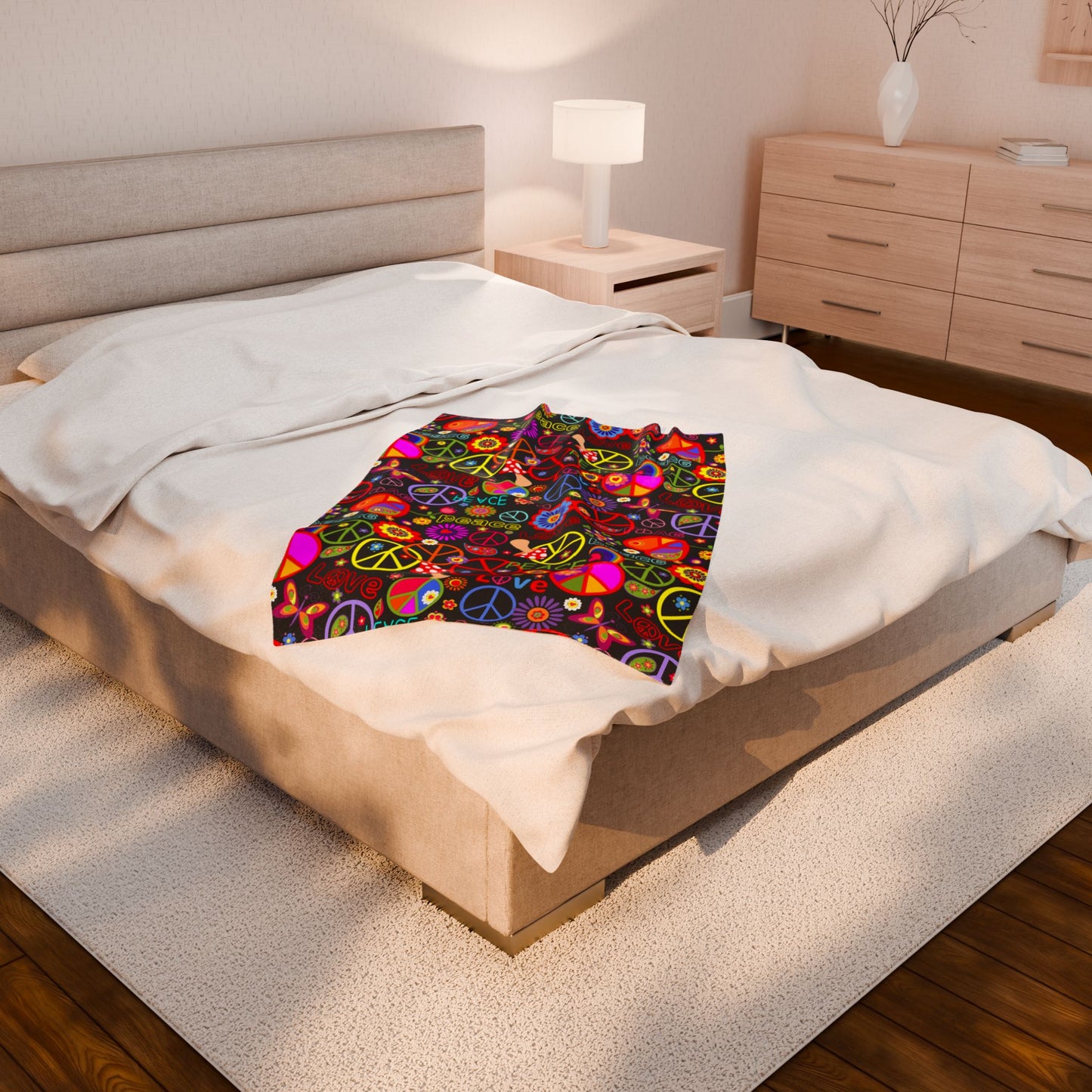 Hippie - Velveteen Plush Blanket
