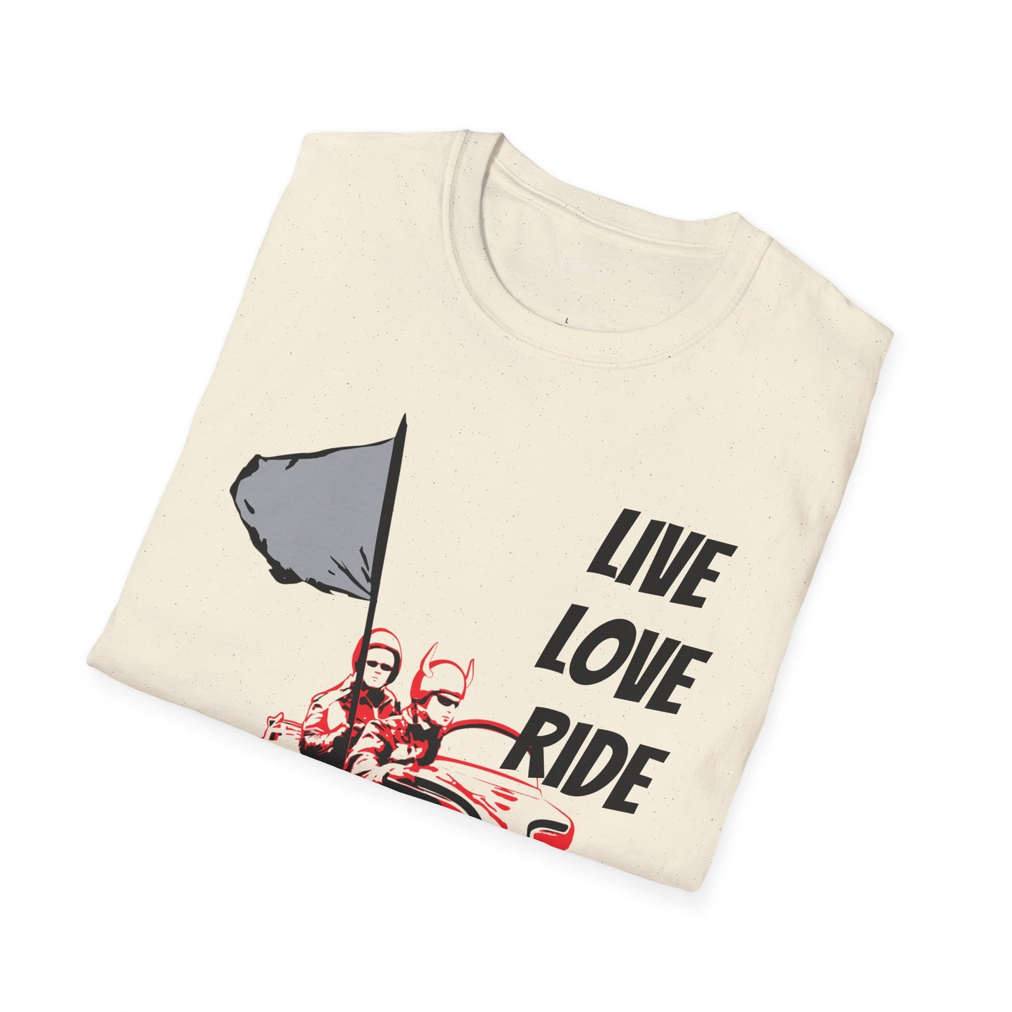 Live Love Ride - Unisex Softstyle T-Shirt 100% Cotton Graphic Motorcycle Harley