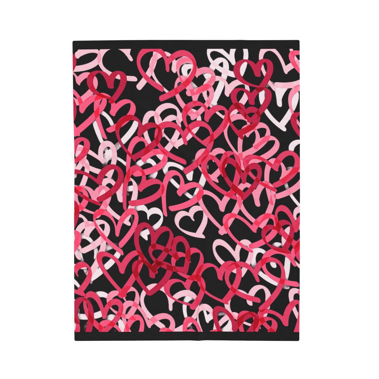 Hearts for Her Velveteen Plush Blanket