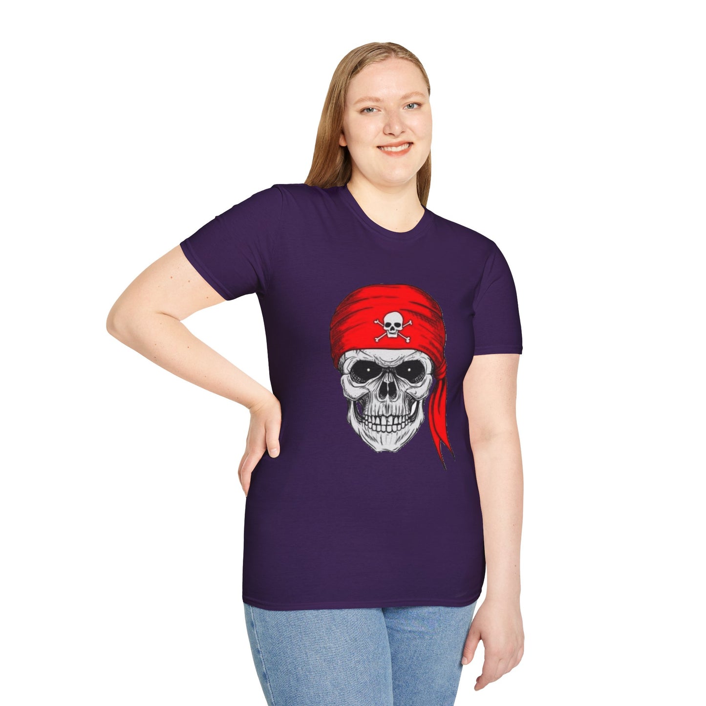 Pirate- Unisex Softstyle T-Shirt 100% Cotton Graphic