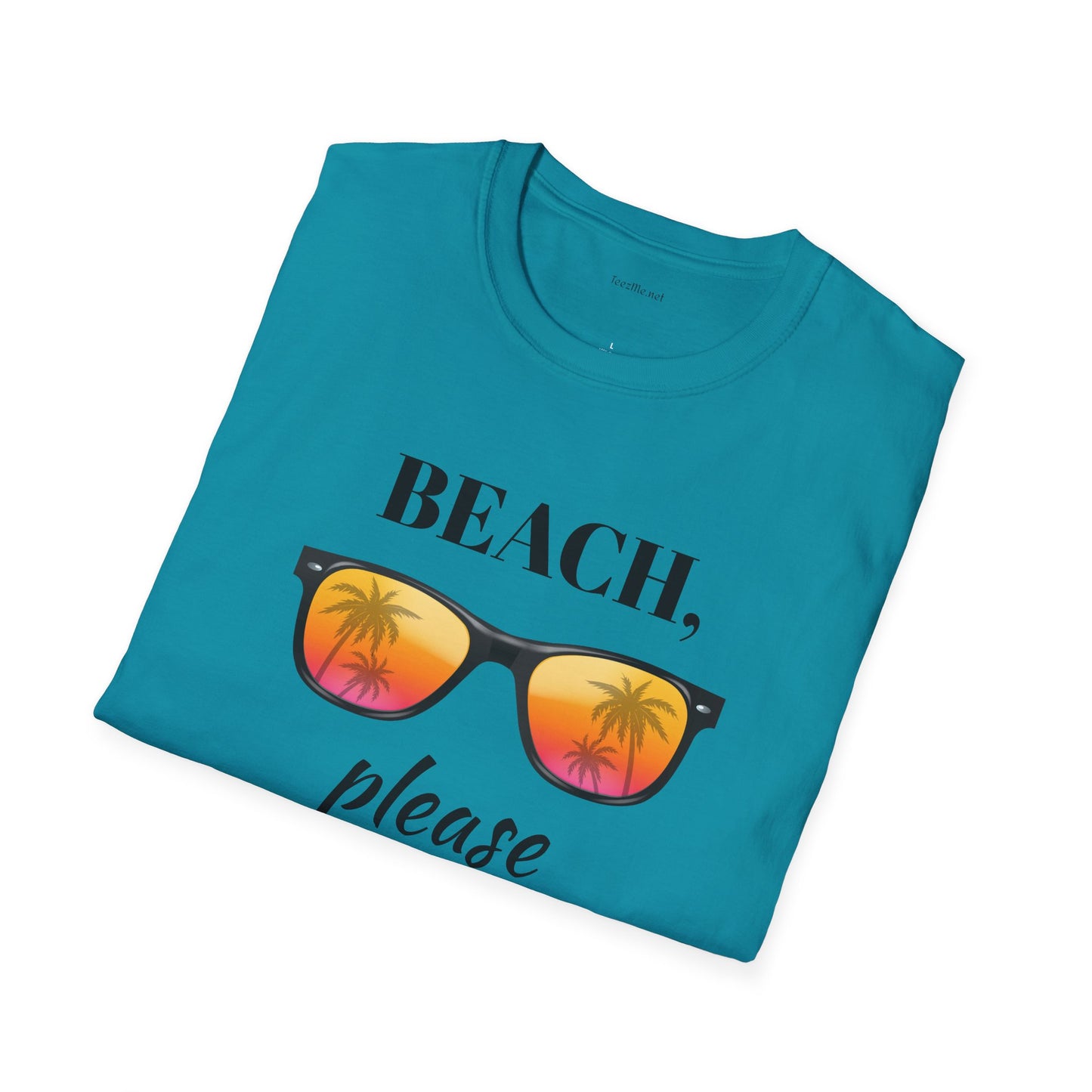 Beach please - Unisex Softstyle T-Shirt 100% Cotton Graphic
