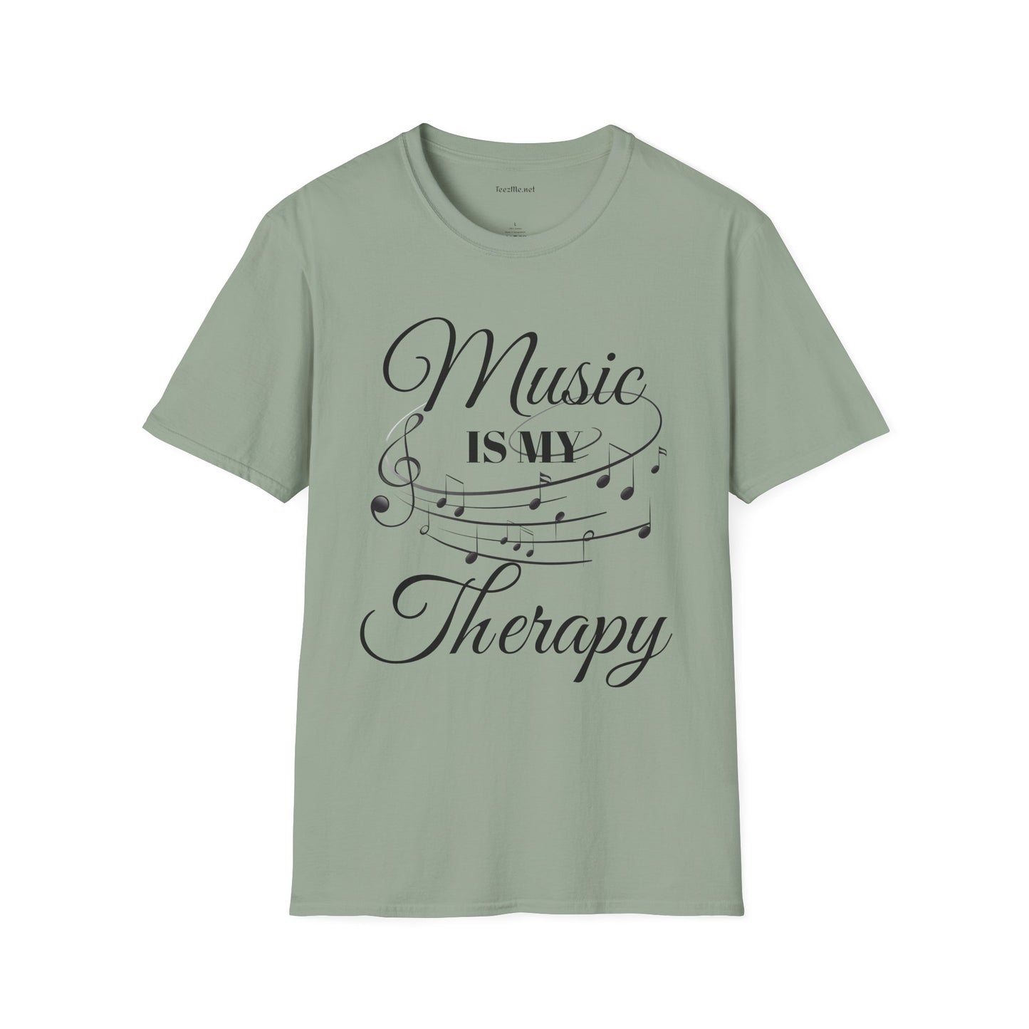 Music is my Therapy - Unisex Softstyle T-Shirt 100% Cotton Graphic