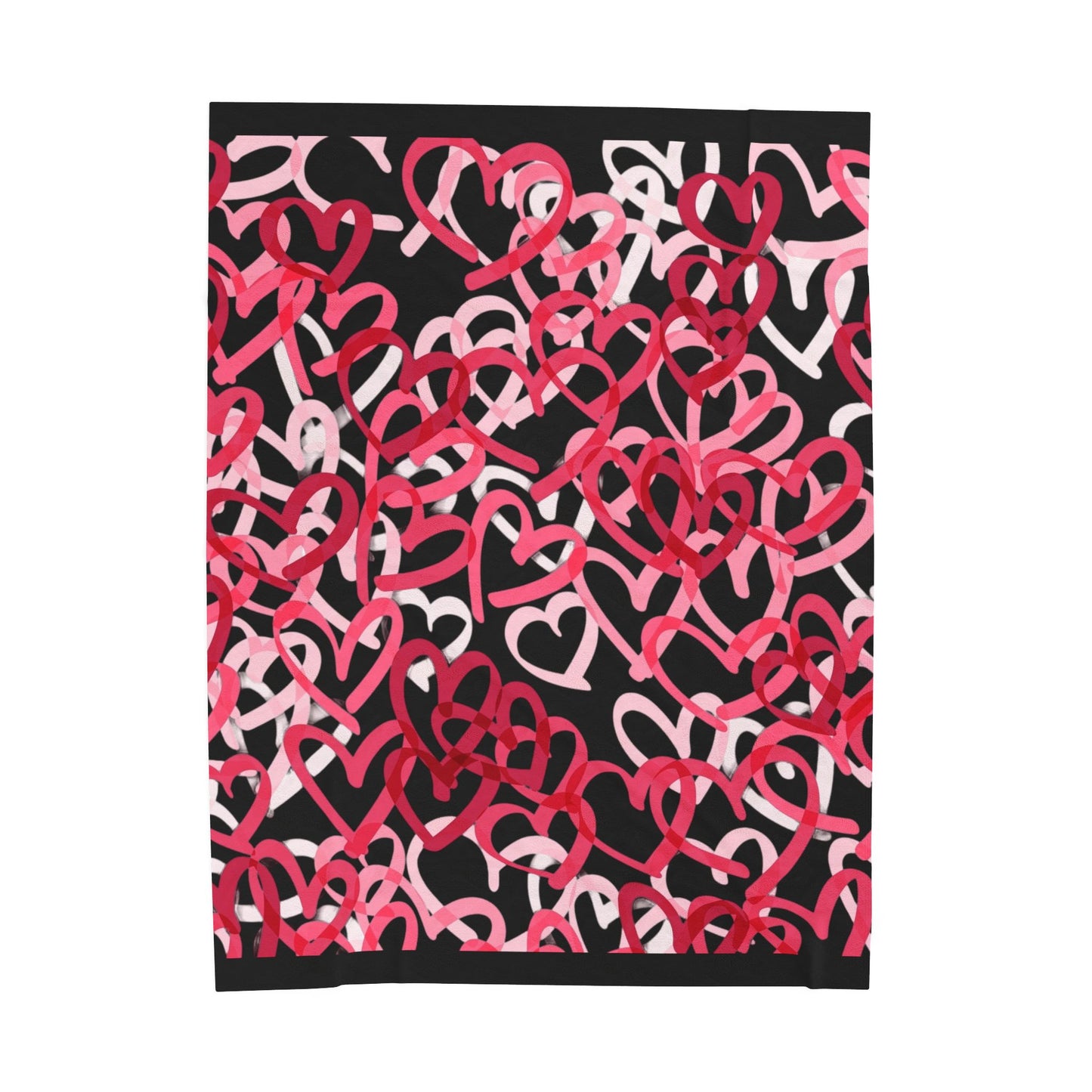Hearts for Her Velveteen Plush Blanket