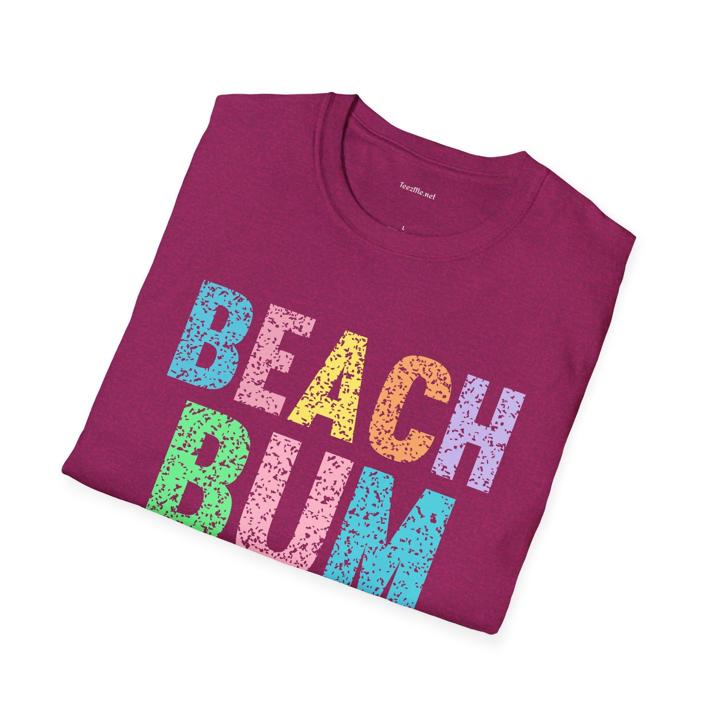 Beach Bum - Unisex Softstyle T-Shirt 100% Cotton Graphic
