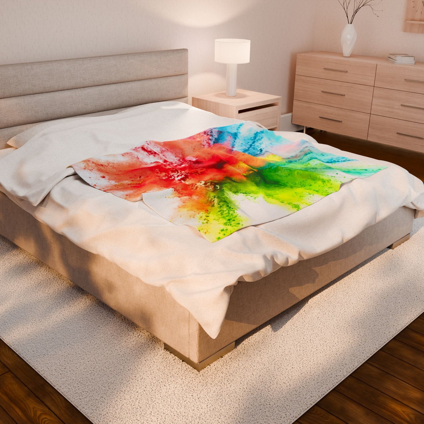 Watercolor - Velveteen Plush Blanket