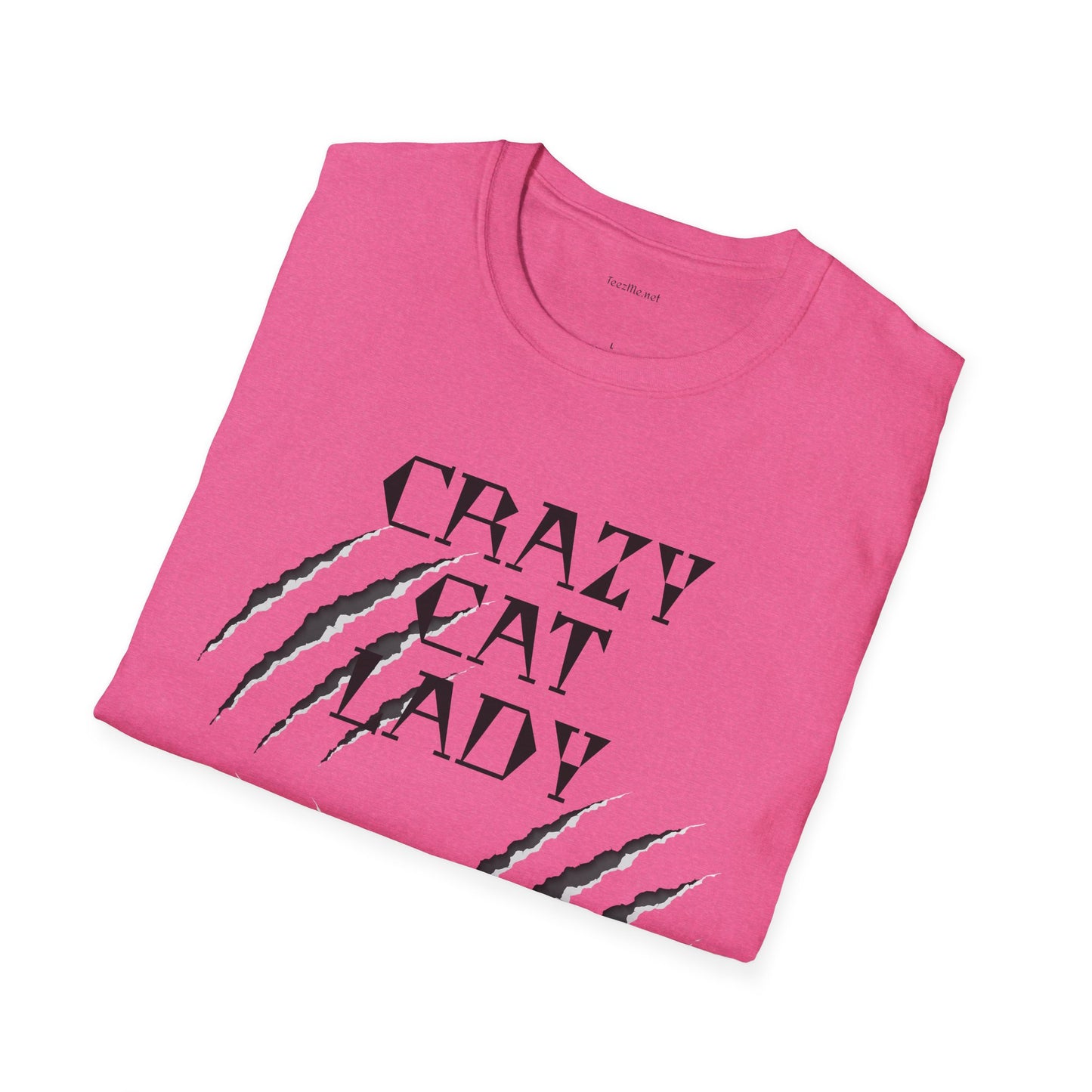 Crazy Cat Lady - Unisex Softstyle T-Shirt 100% Cotton Graphic