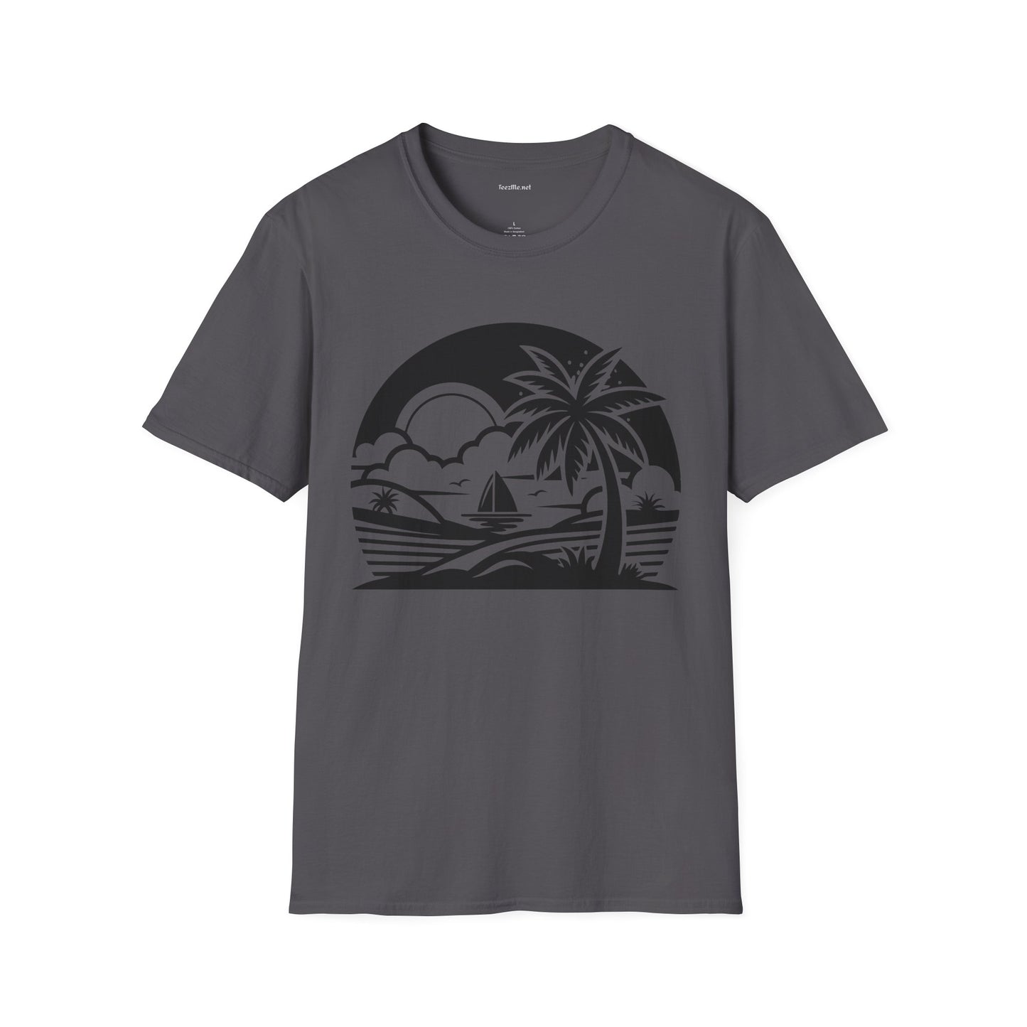 Beach Sunrise - Unisex Softstyle T-Shirt 100% Cotton Graphic
