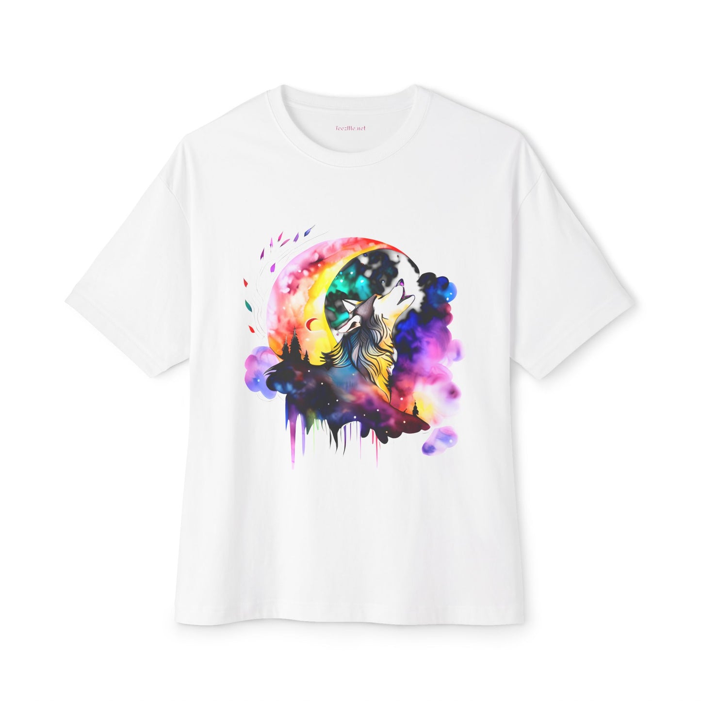 Regal Wolf Howling Unisex Oversized Boxy Tee
