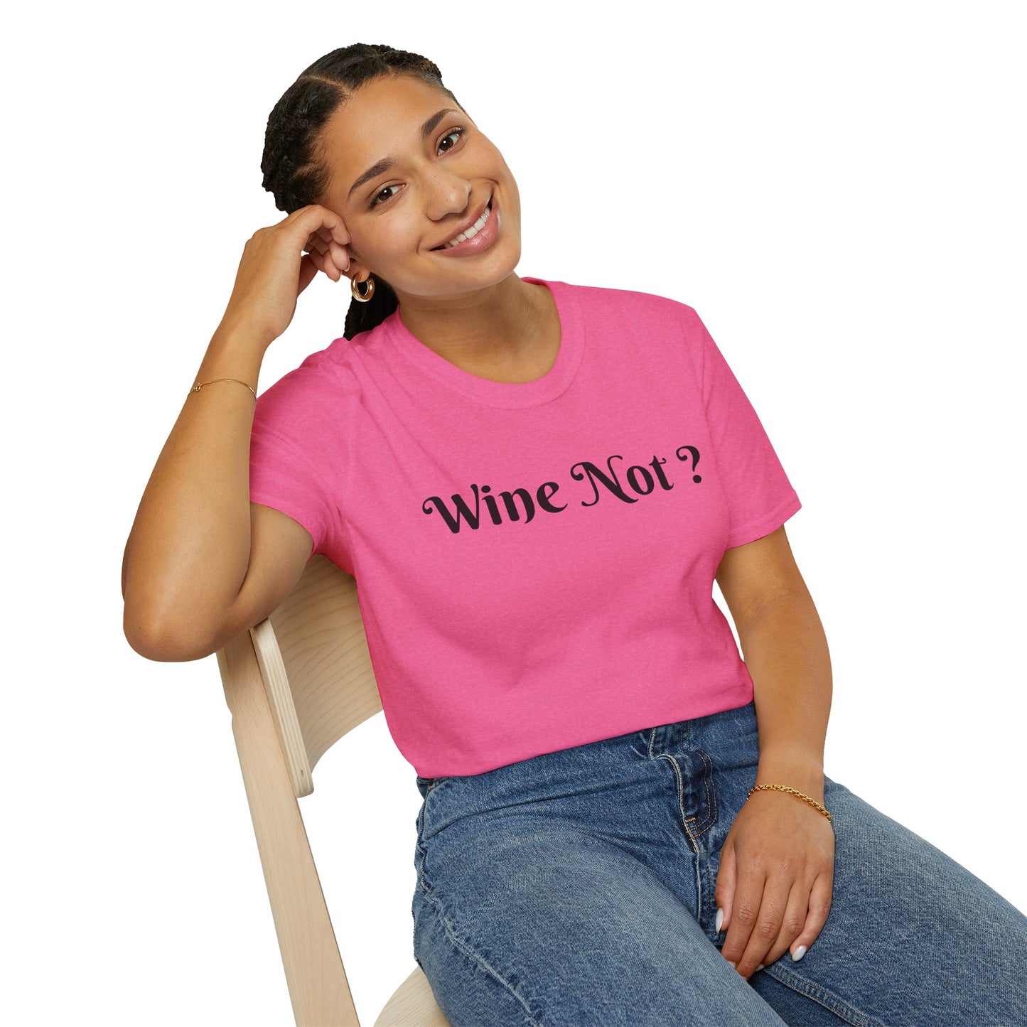 Wine Not ? - Unisex Softstyle T-Shirt 100% Cotton Graphic