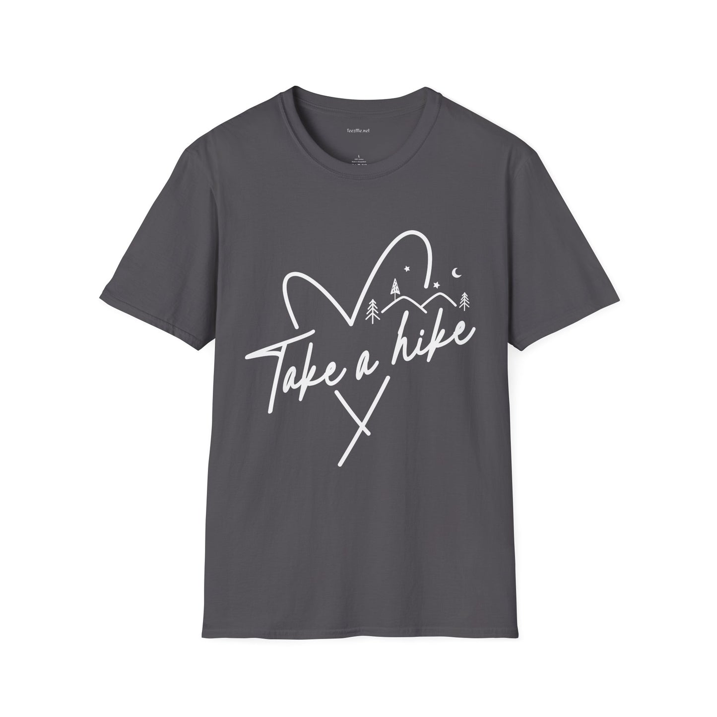 Take a Hike (white) - Unisex Softstyle T-Shirt 100% Cotton Graphic