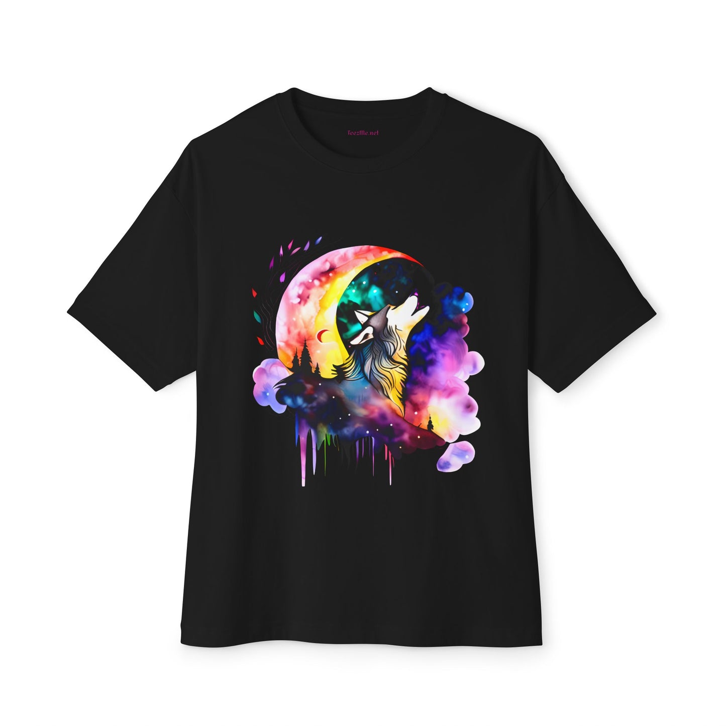 Regal Wolf Howling Unisex Oversized Boxy Tee