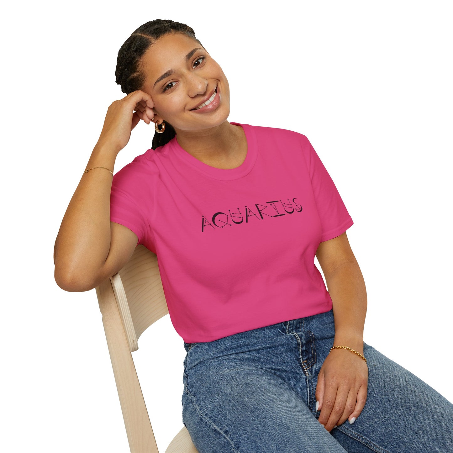 Aquarius Zodiac - Unisex Softstyle T-Shirt 100% Cotton Graphic