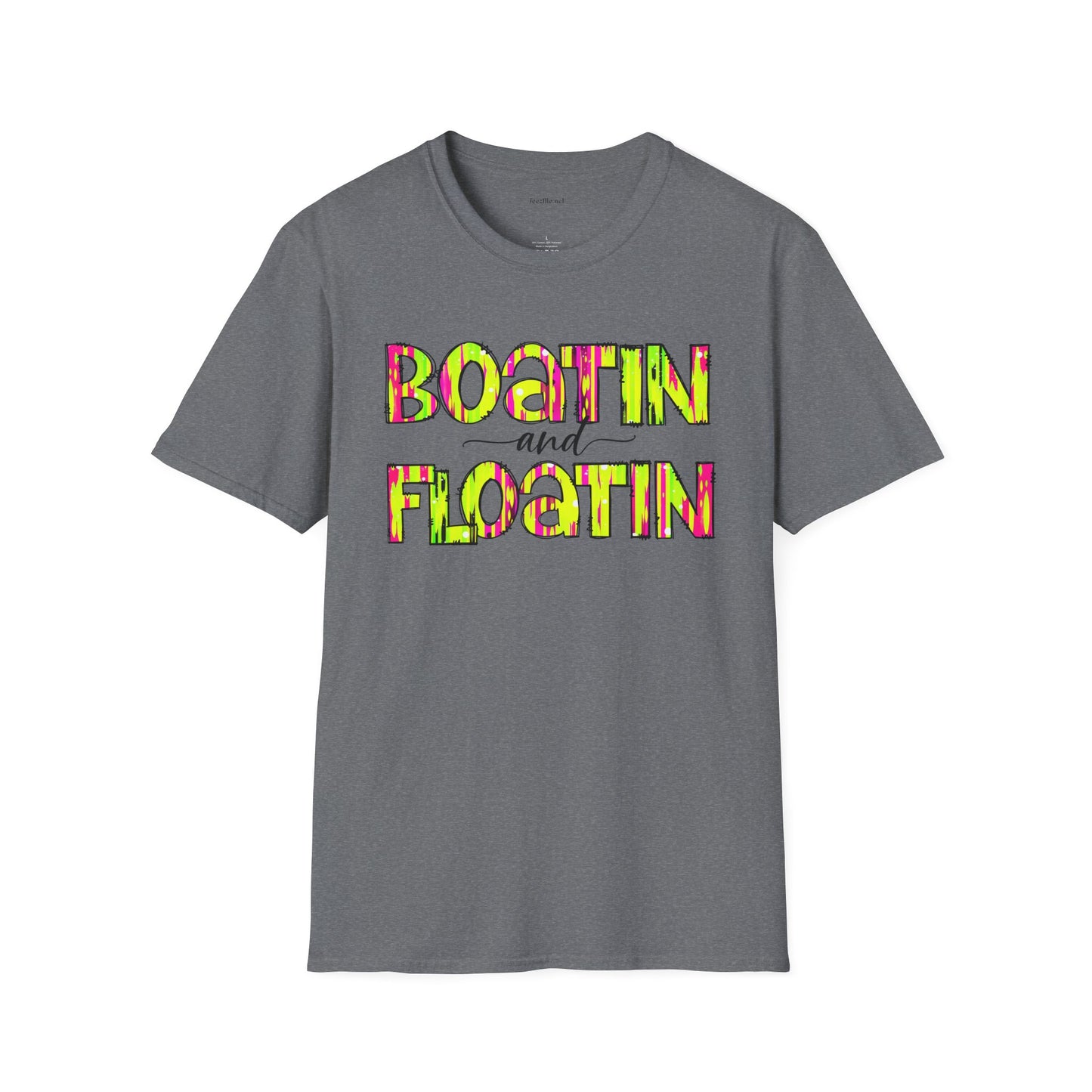 Boatin and Floatin - Unisex Softstyle T-Shirt 100% Cotton Graphic